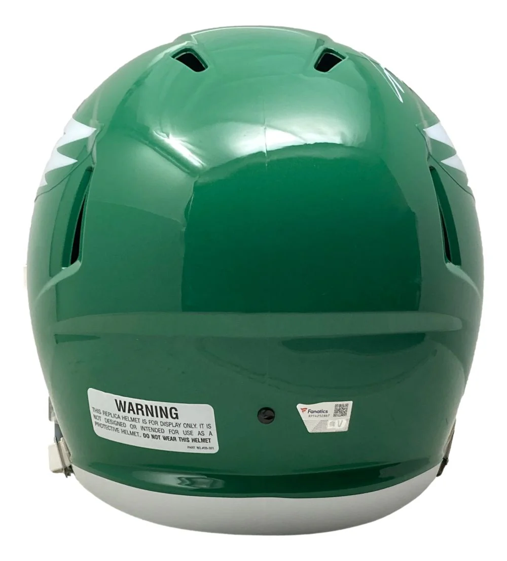 Cooper DeJean Signed Eagles FS Kelly Green Replica Helmet w/ Super Bowl 59 LIX Case - Image 3