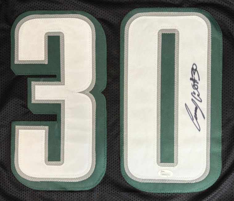 Corey Clement Philadelphia Signed Black Football Jersey JSA Hologram - Image 2