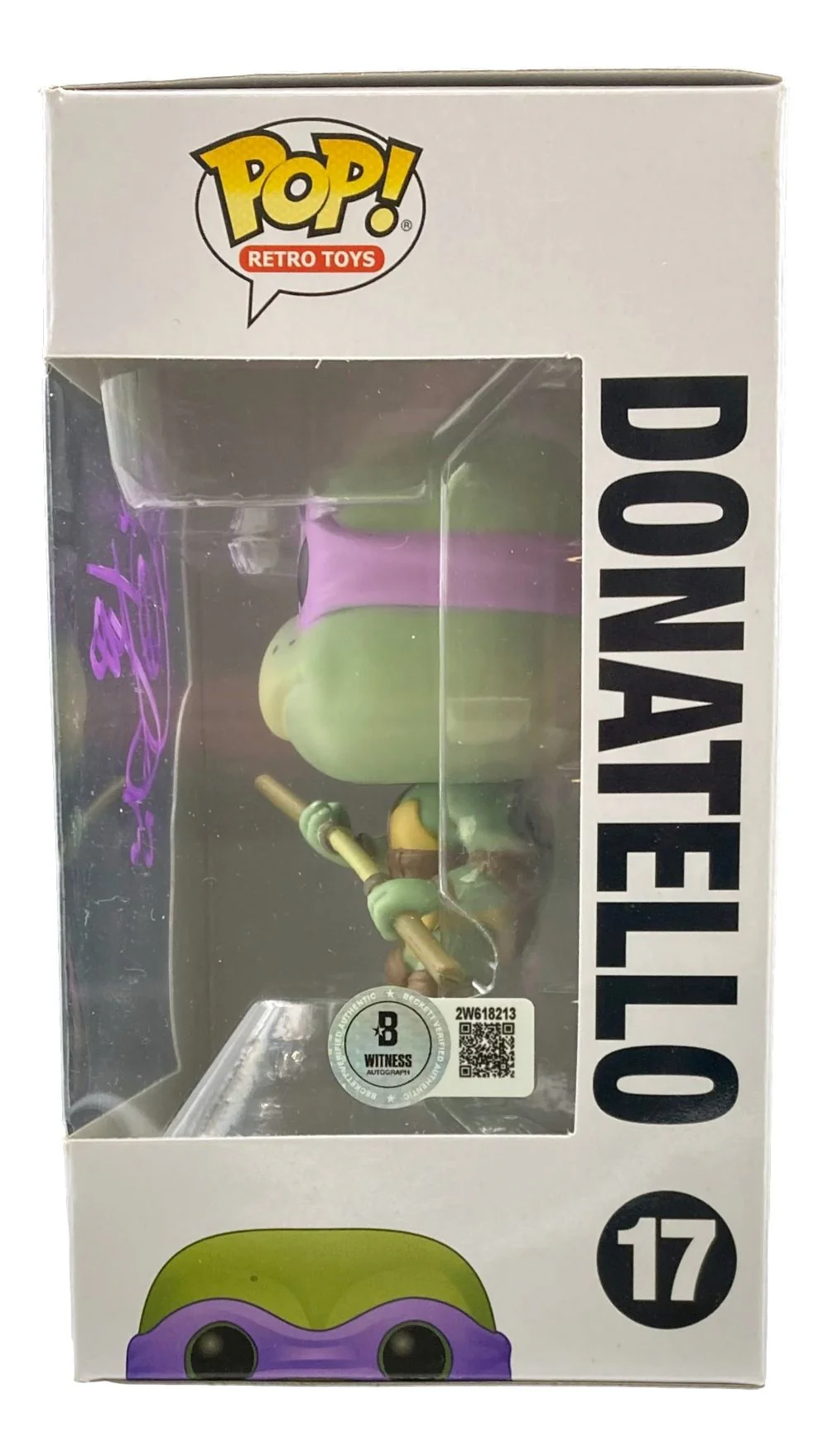 Corey Feldman Signed Teenage Mutant Ninja Turtles Funko Pop #17 Peace BAS - Image 2