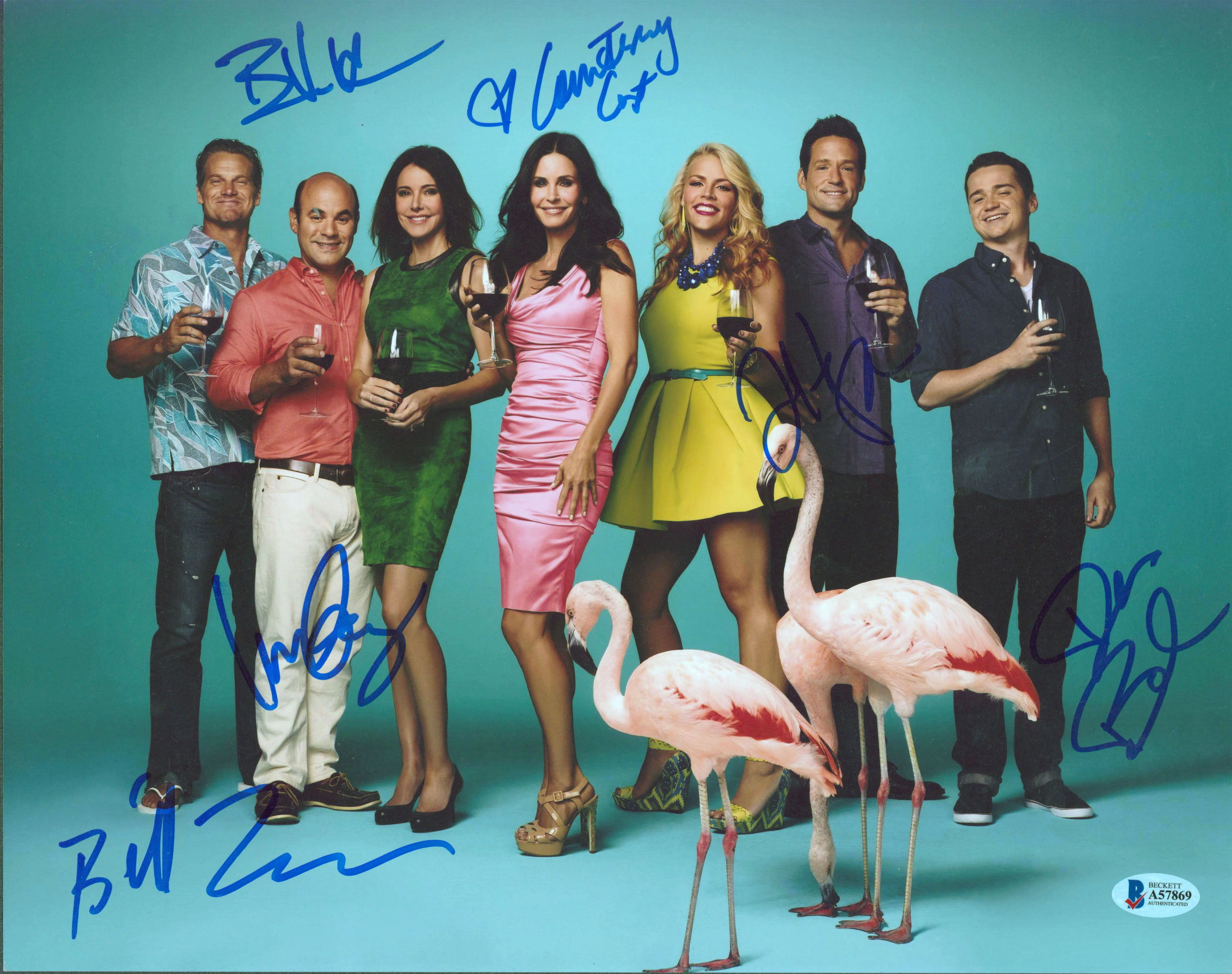 Cougar Town (6) Cox, Lawrence, Byrd, Hopkins Gomez & Holt Signed 11x14 Photo BAS - Image 2