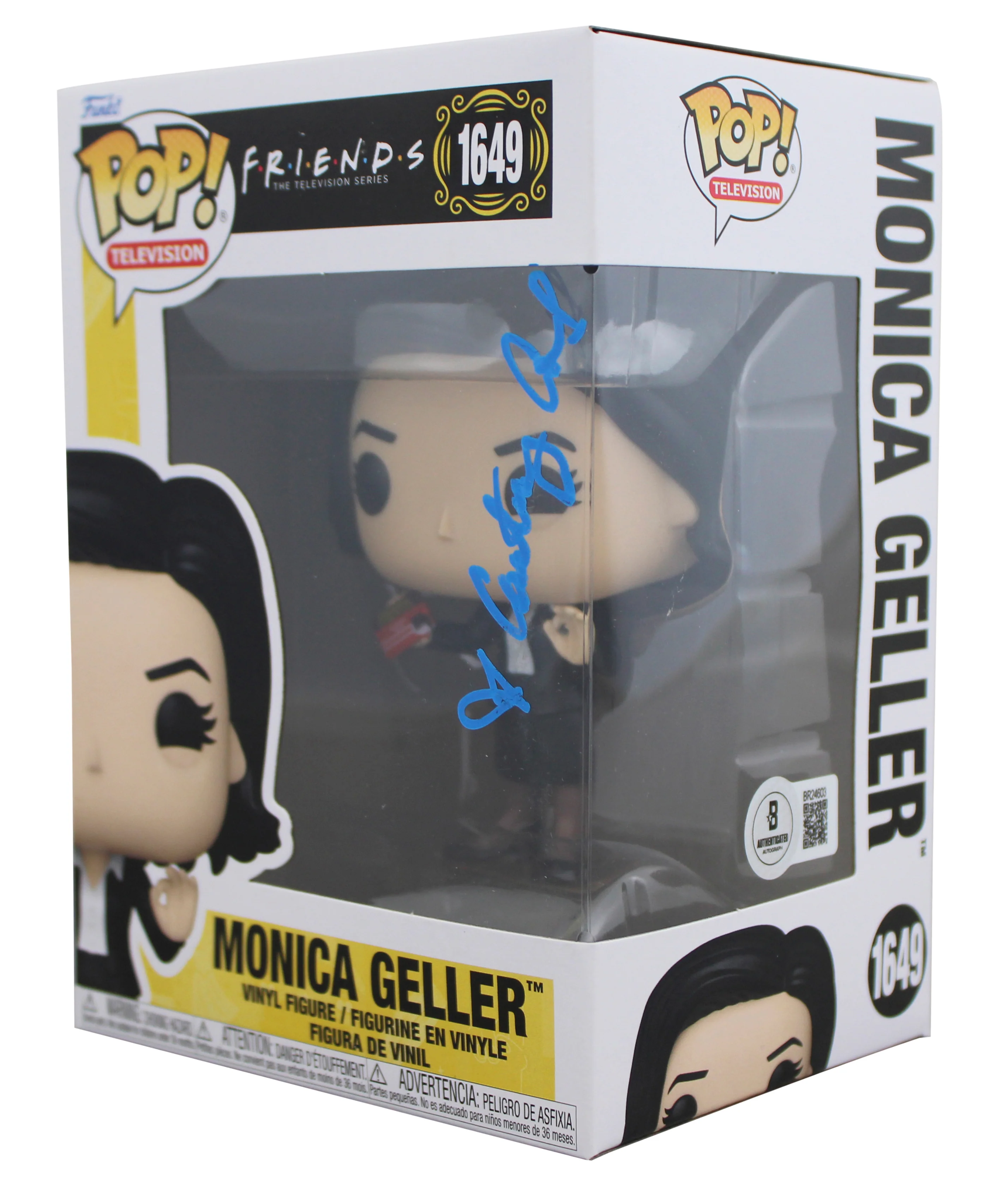 Courtney Cox Friends Signed Monica Geller #1649 Funko Pop Figure BAS #BR24603 - Image 3