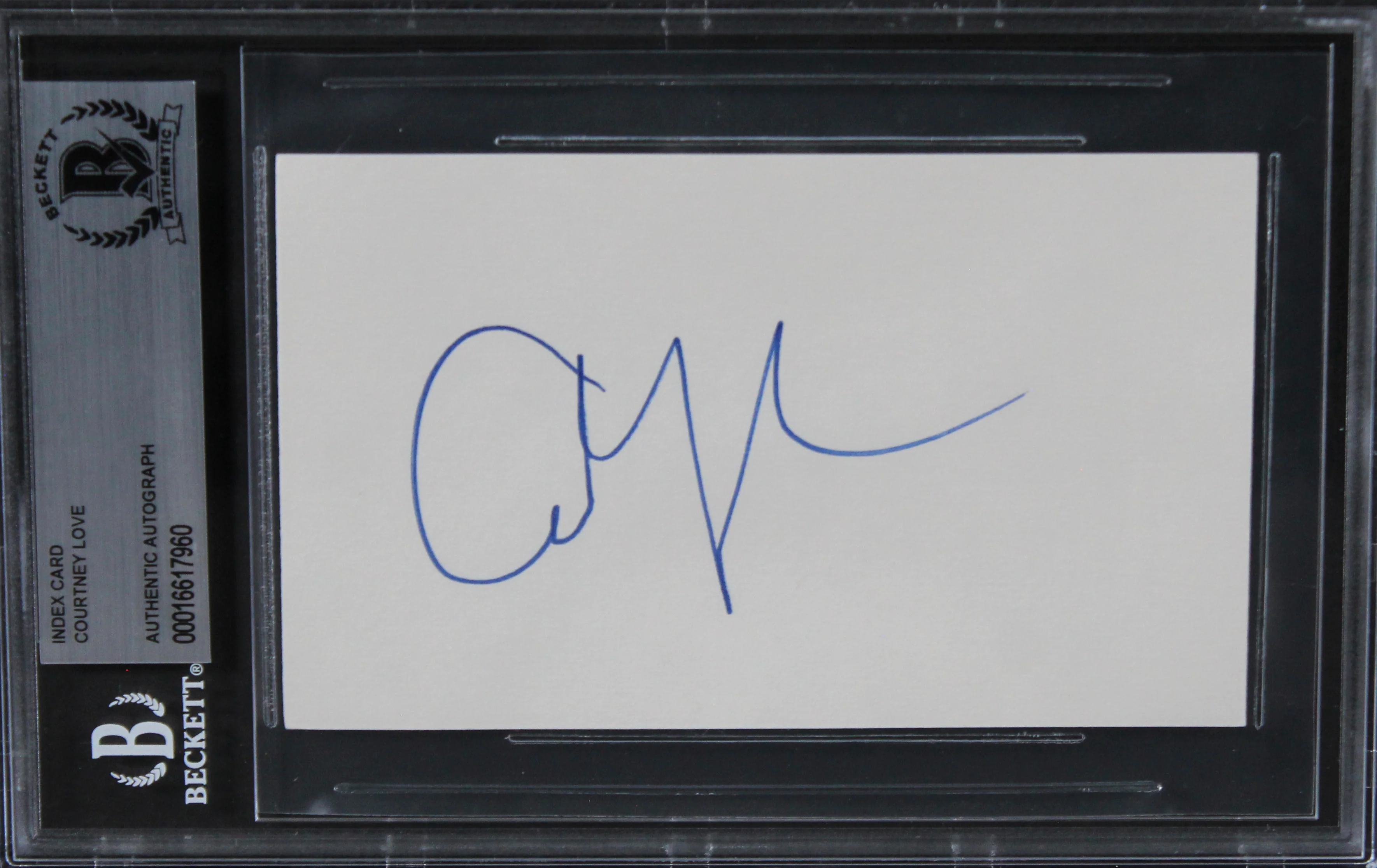 Courtney Love Hole Authentic Signed 3x5 Index Card Autographed BAS Slabbed 1 - Image 2