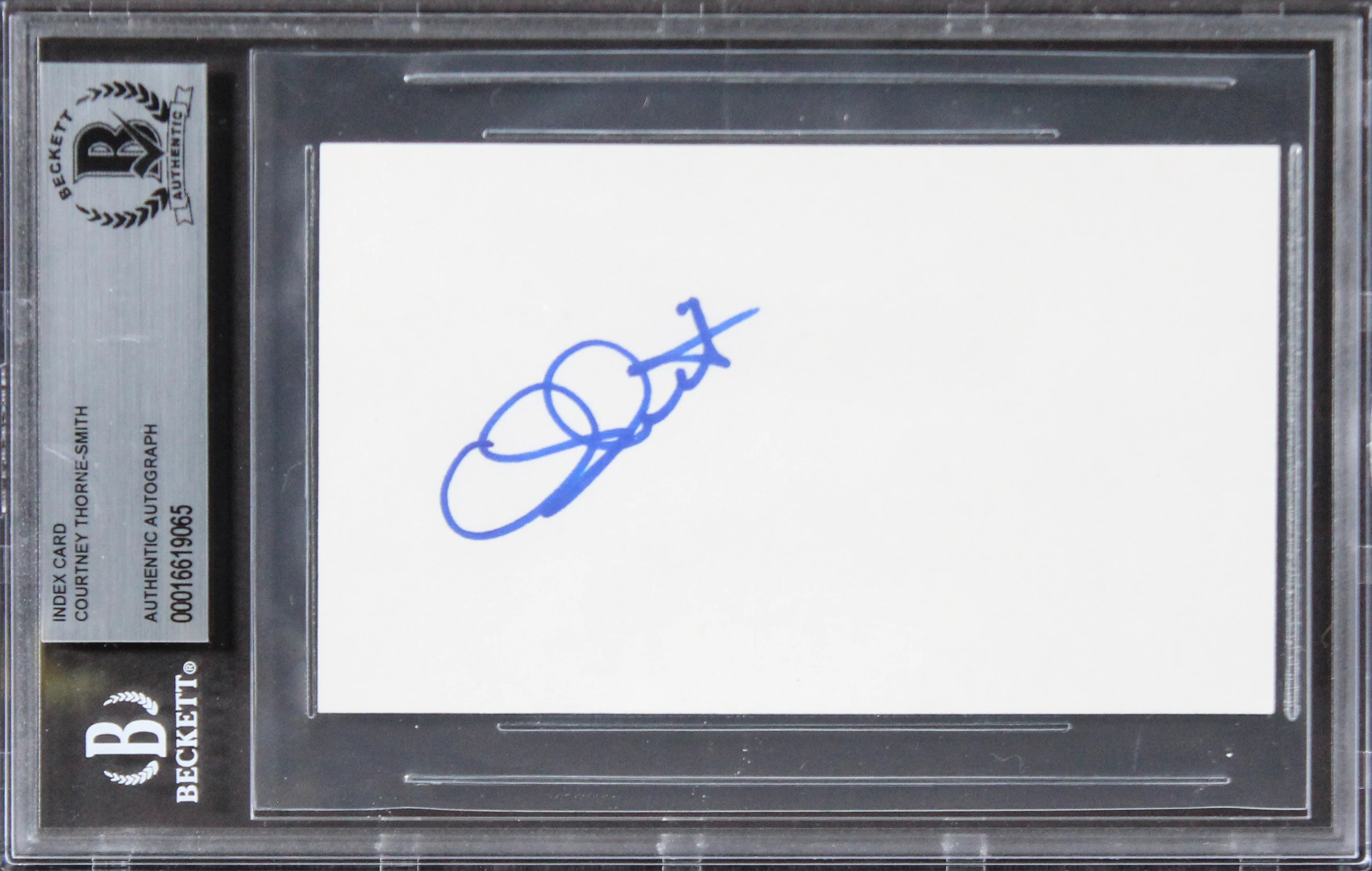 Courtney Thorne-Smith Melrose Place Authentic Signed 3x5 Index Card BAS Slabbed