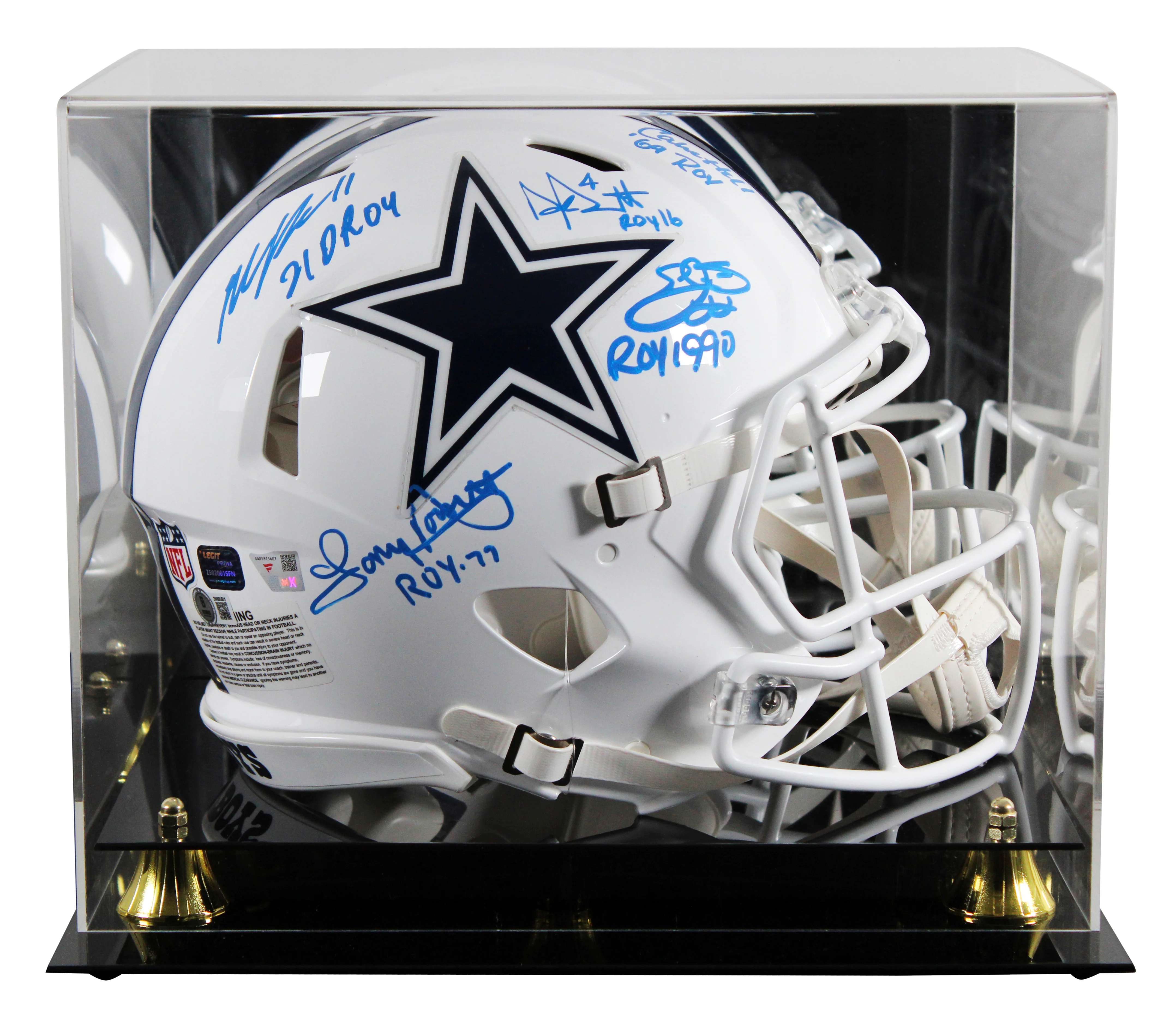 Cowboys (5) Smith Prescott +3 Signed 22 Alt F/S Speed Proline Helmet W/ Case BAS - Image 2