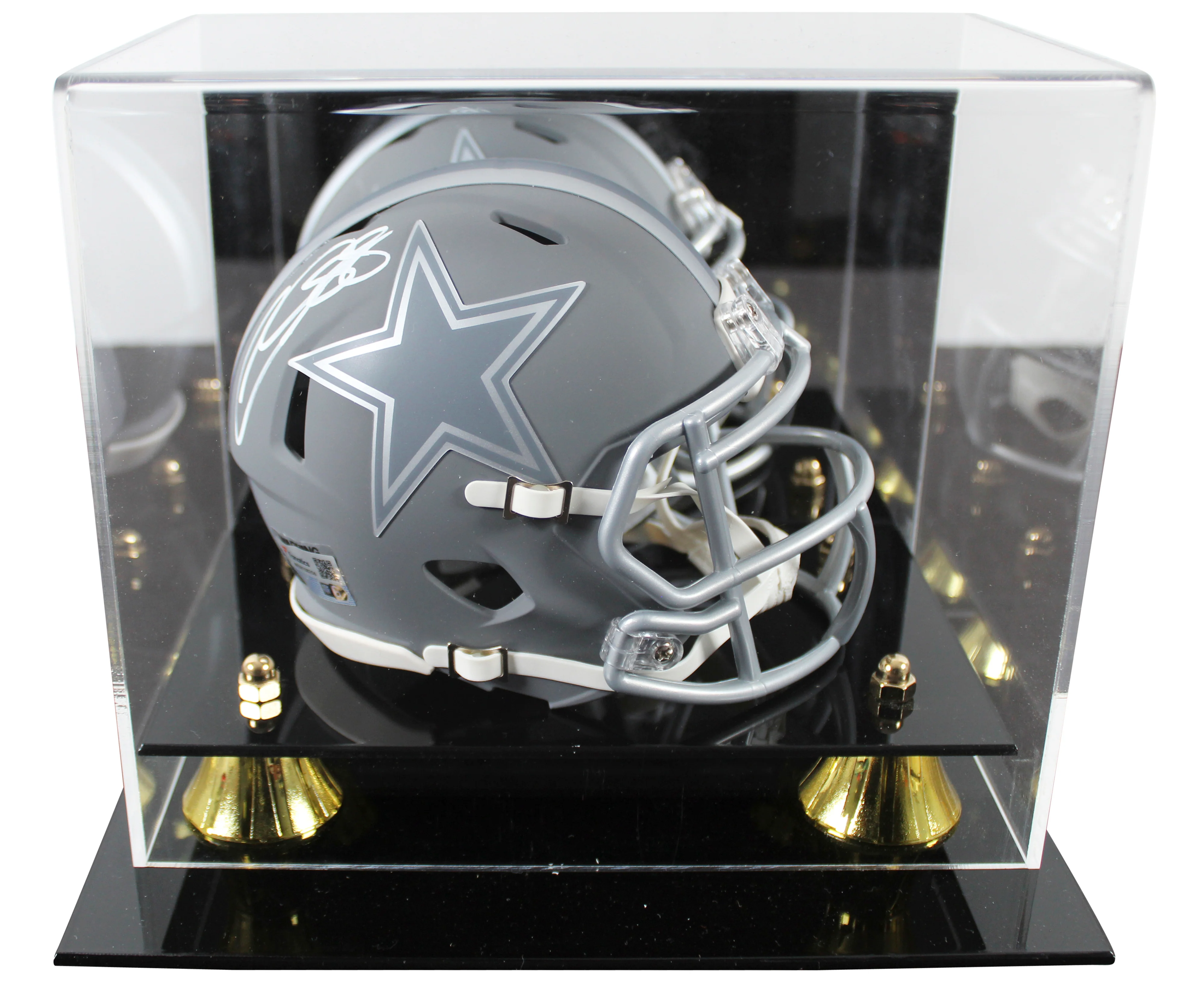 Cowboys CeeDee Lamb Authentic Signed Slate Riddell Mini Helmet W/ Case Fanatics - Image 2
