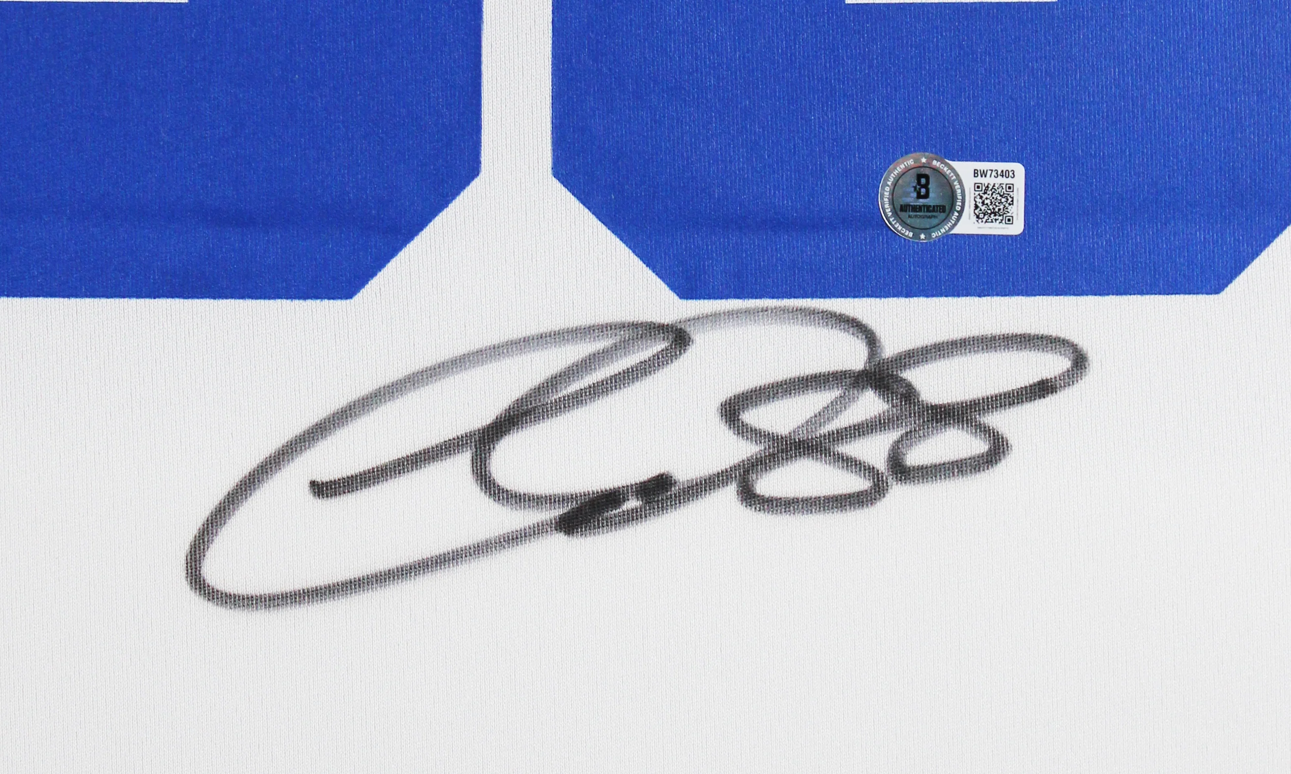 Cowboys CeeDee Lamb Authentic Signed White Nike Game Framed Jersey BAS #BW73403 - Image 3