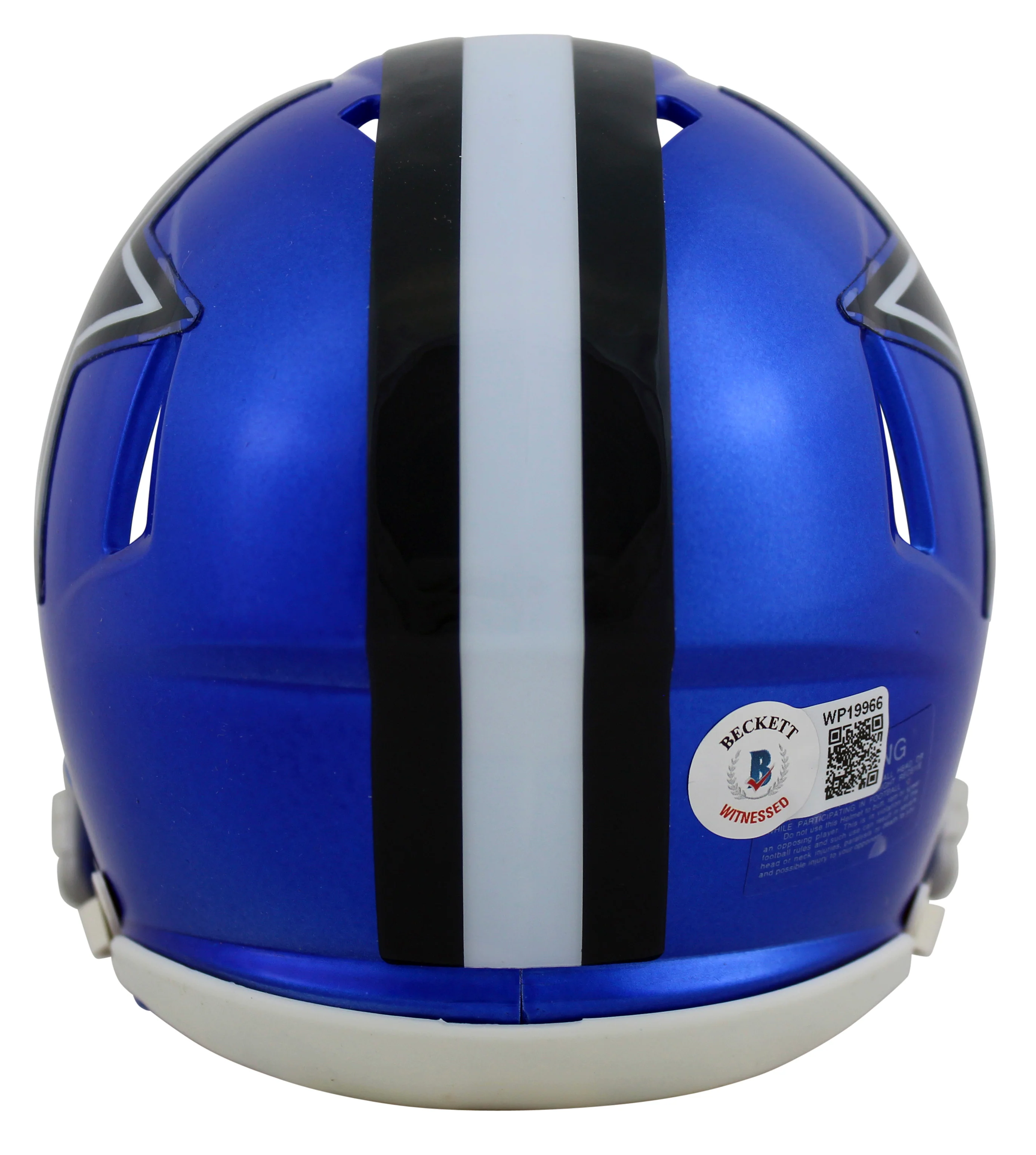 Cowboys Dak Prescott Authentic Signed Flash Speed Mini Helmet BAS Witnessed - Image 3