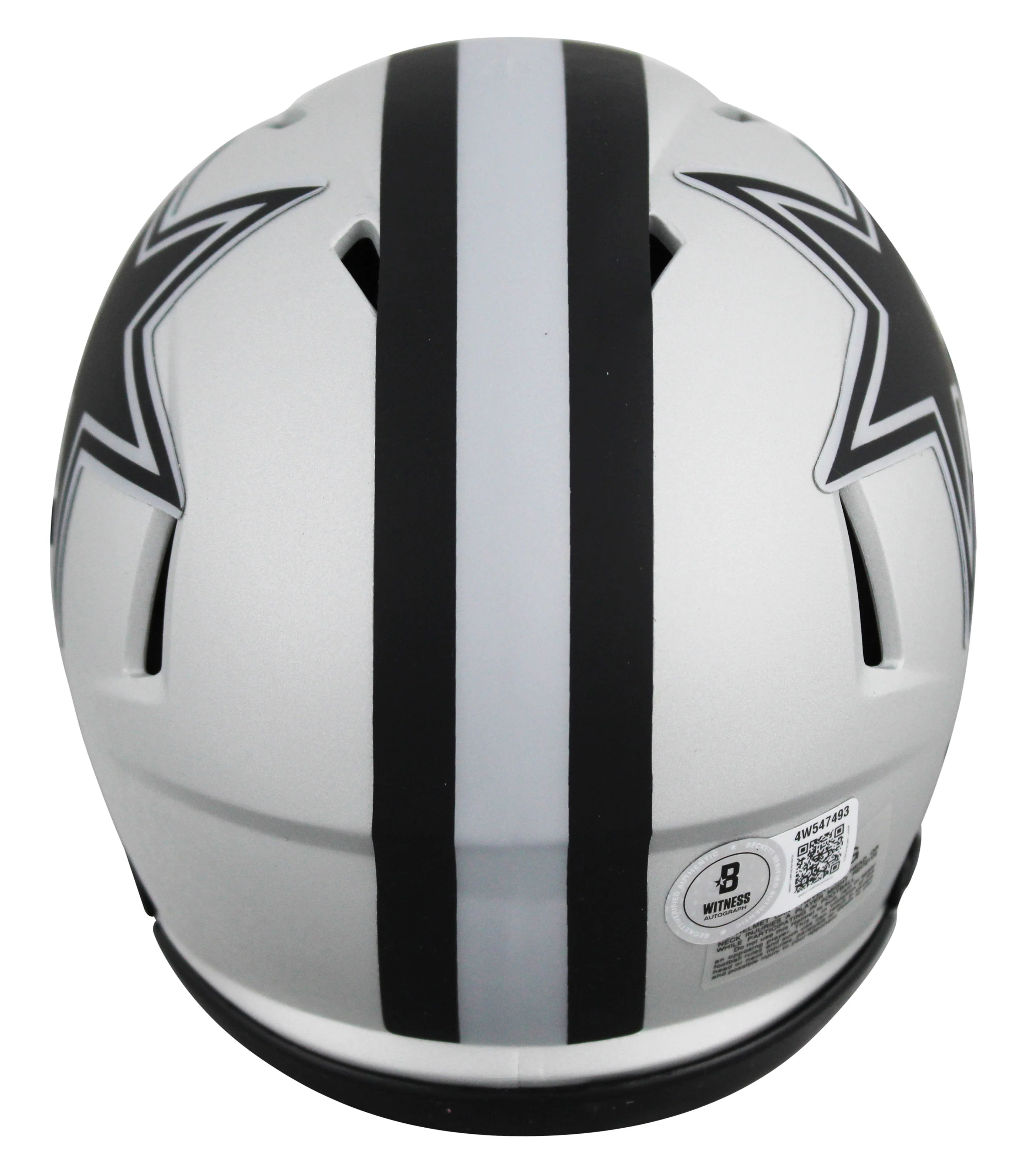 Cowboys Dak Prescott Authentic Signed Rave Speed Mini Helmet BAS Witnessed - Image 3