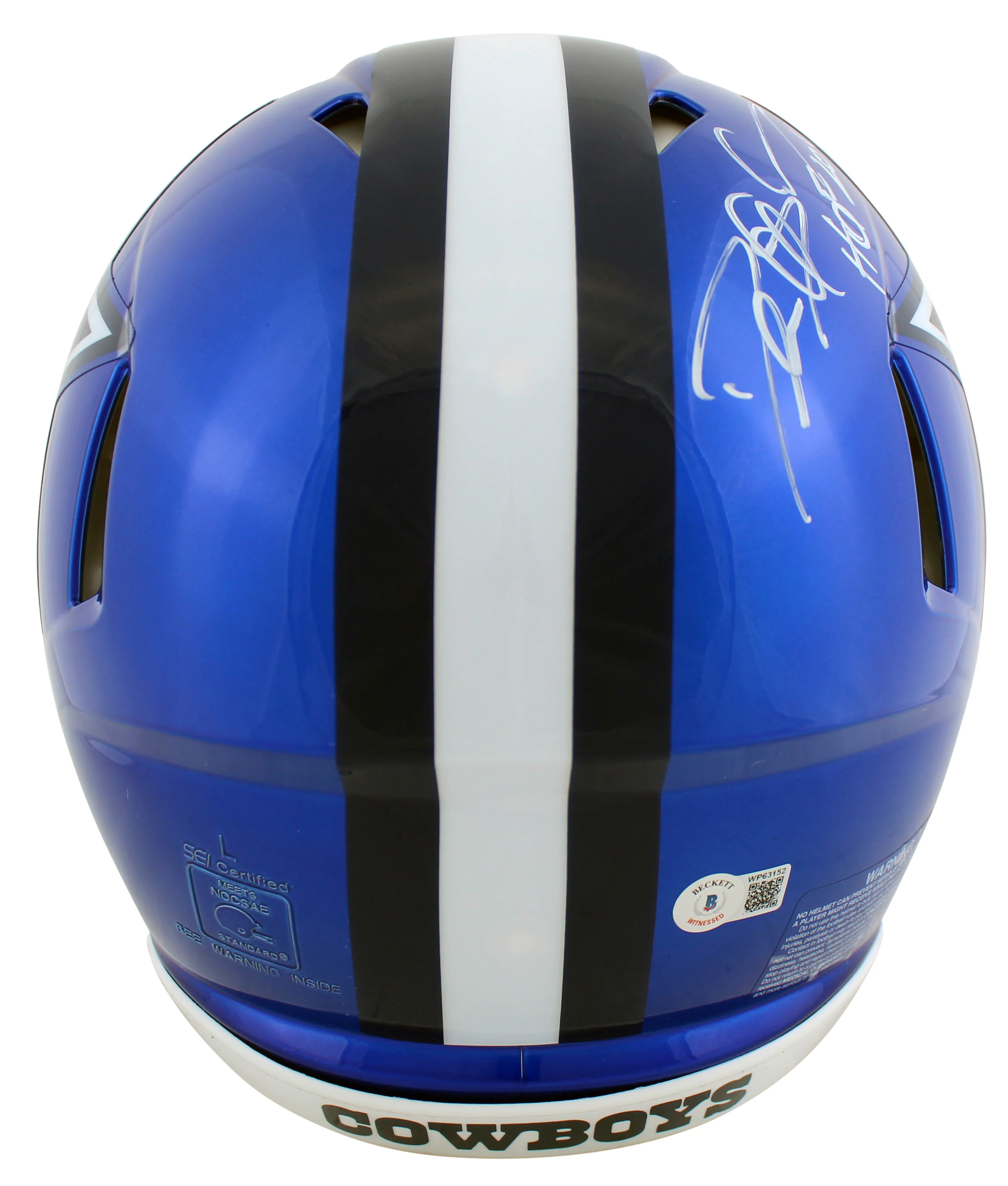 Cowboys Deion Sanders "HOF 2011" Signed Flash F/S Speed Proline Helmet BAS Wit - Image 3