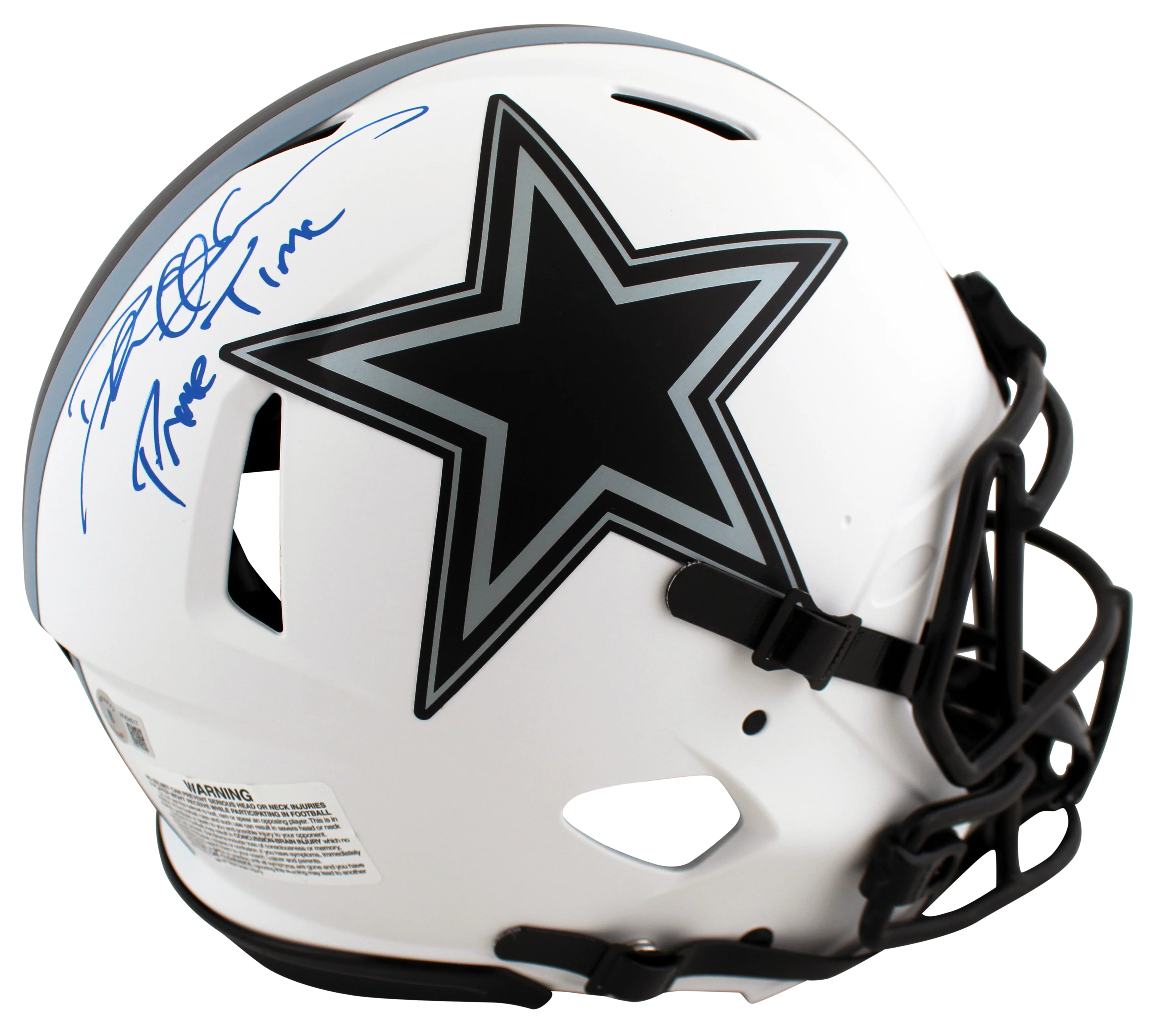 Cowboys Deion Sanders "Primetime" Signed Lunar F/S Speed Proline Helmet BAS Wit - Image 2