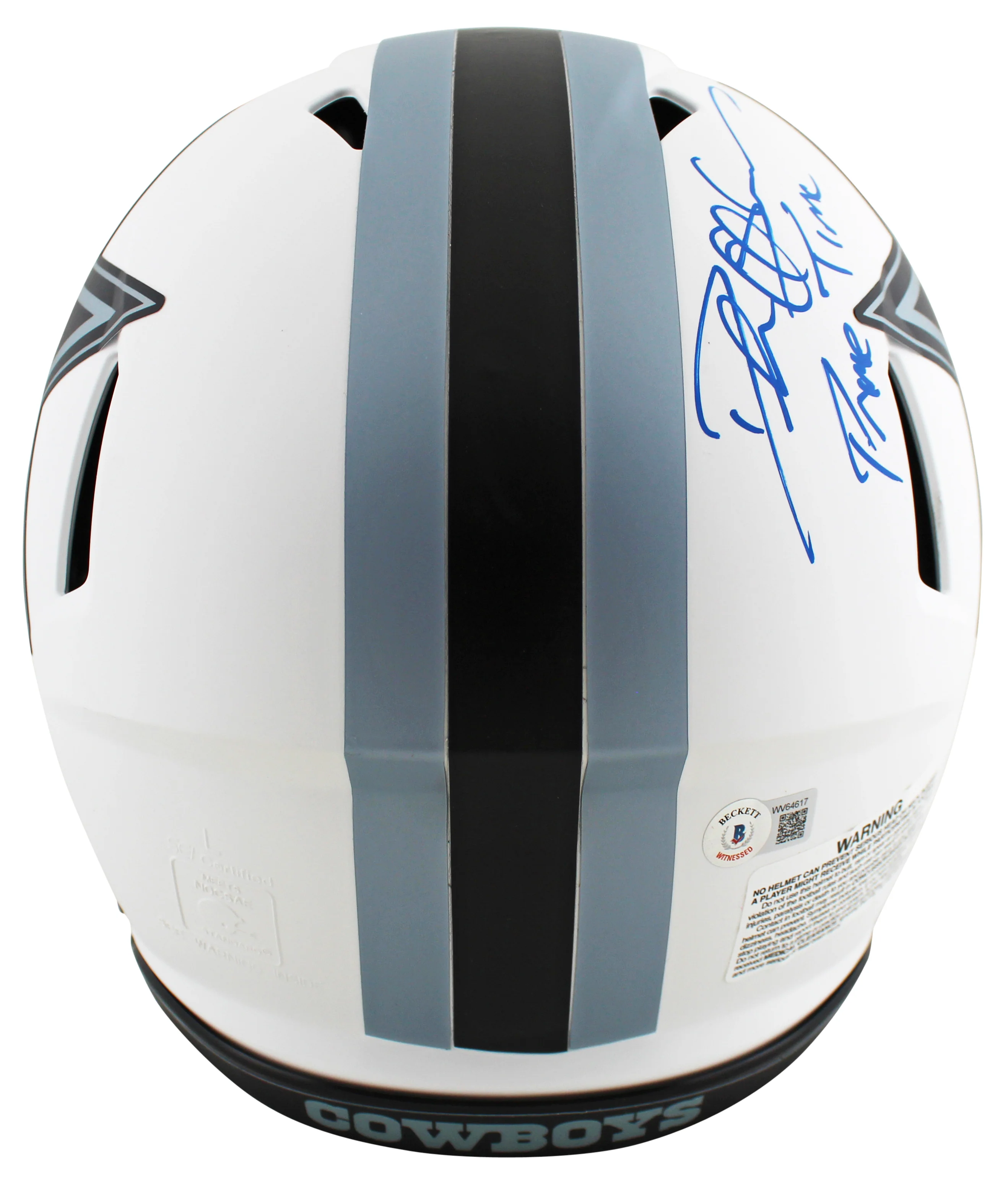 Cowboys Deion Sanders "Primetime" Signed Lunar F/S Speed Proline Helmet BAS Wit - Image 3