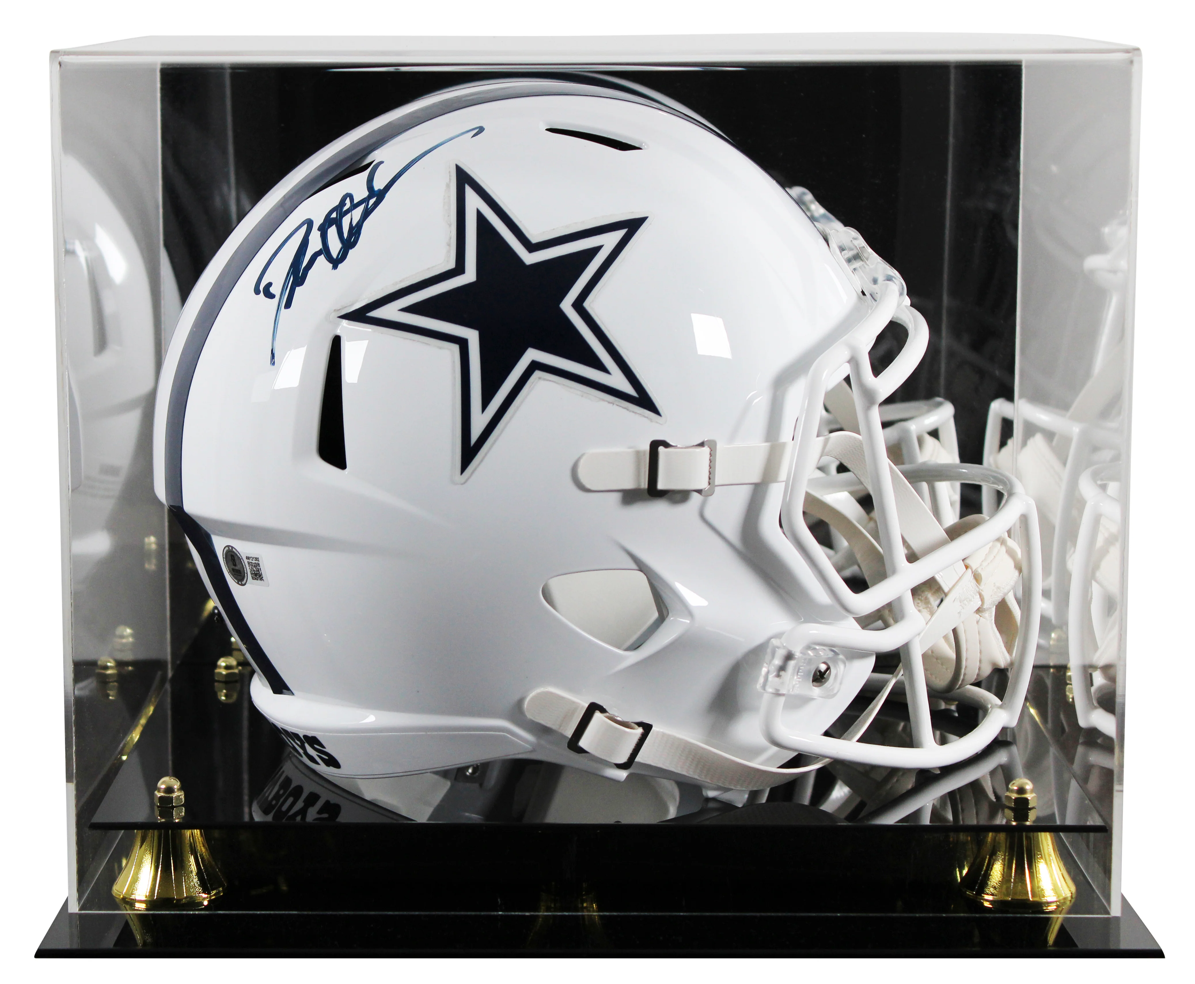 Cowboys Deion Sanders Signed 2022 On-Field Alt F/S Speed Rep Helmet W/ Case BAS - Image 2