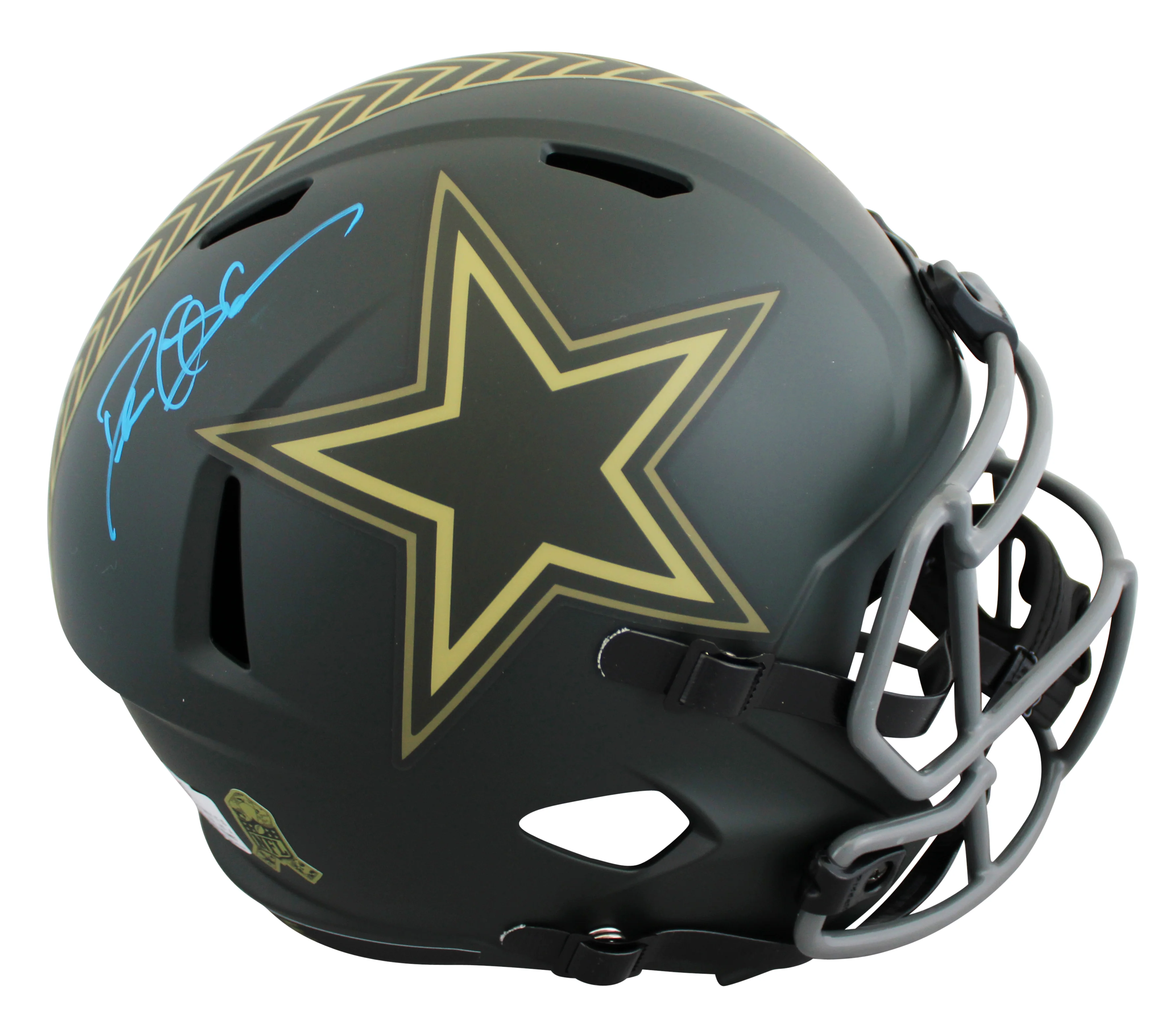 Cowboys Deion Sanders Signed STS IV Full Size Speed Rep Helmet BAS Witnessed - Image 2