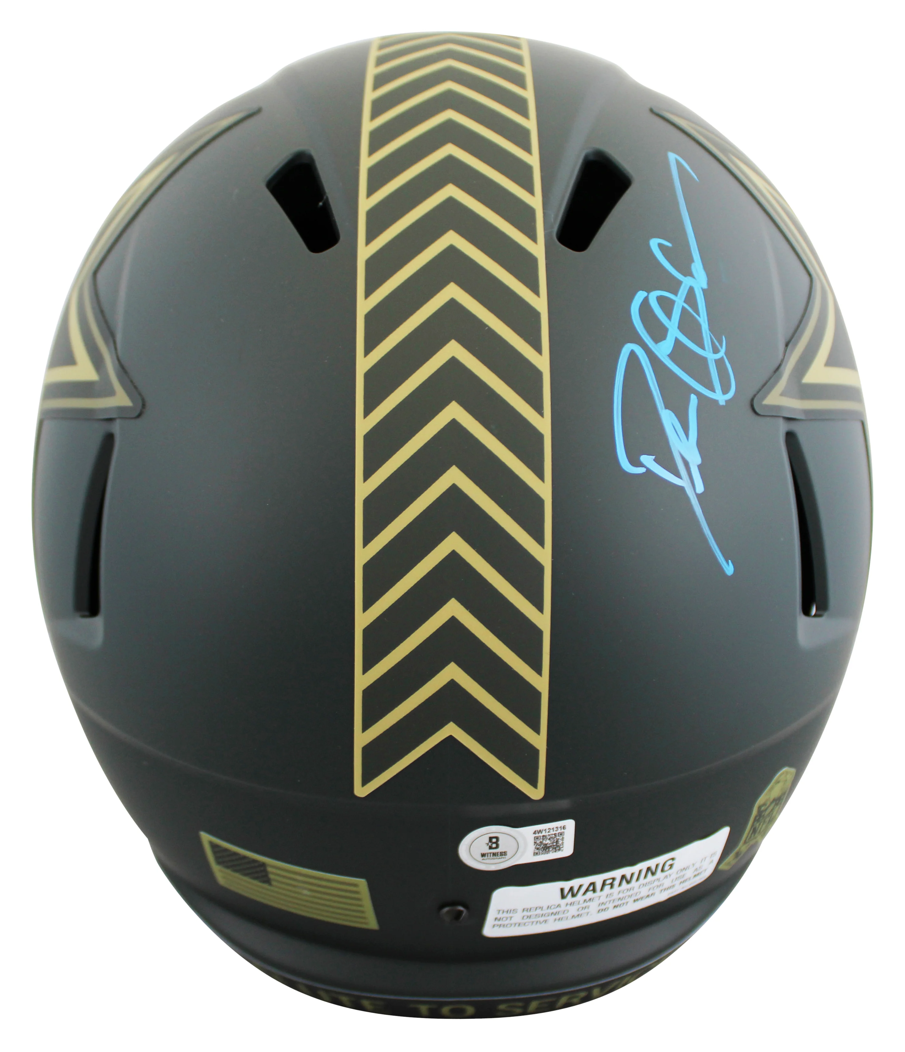 Cowboys Deion Sanders Signed STS IV Full Size Speed Rep Helmet BAS Witnessed - Image 3