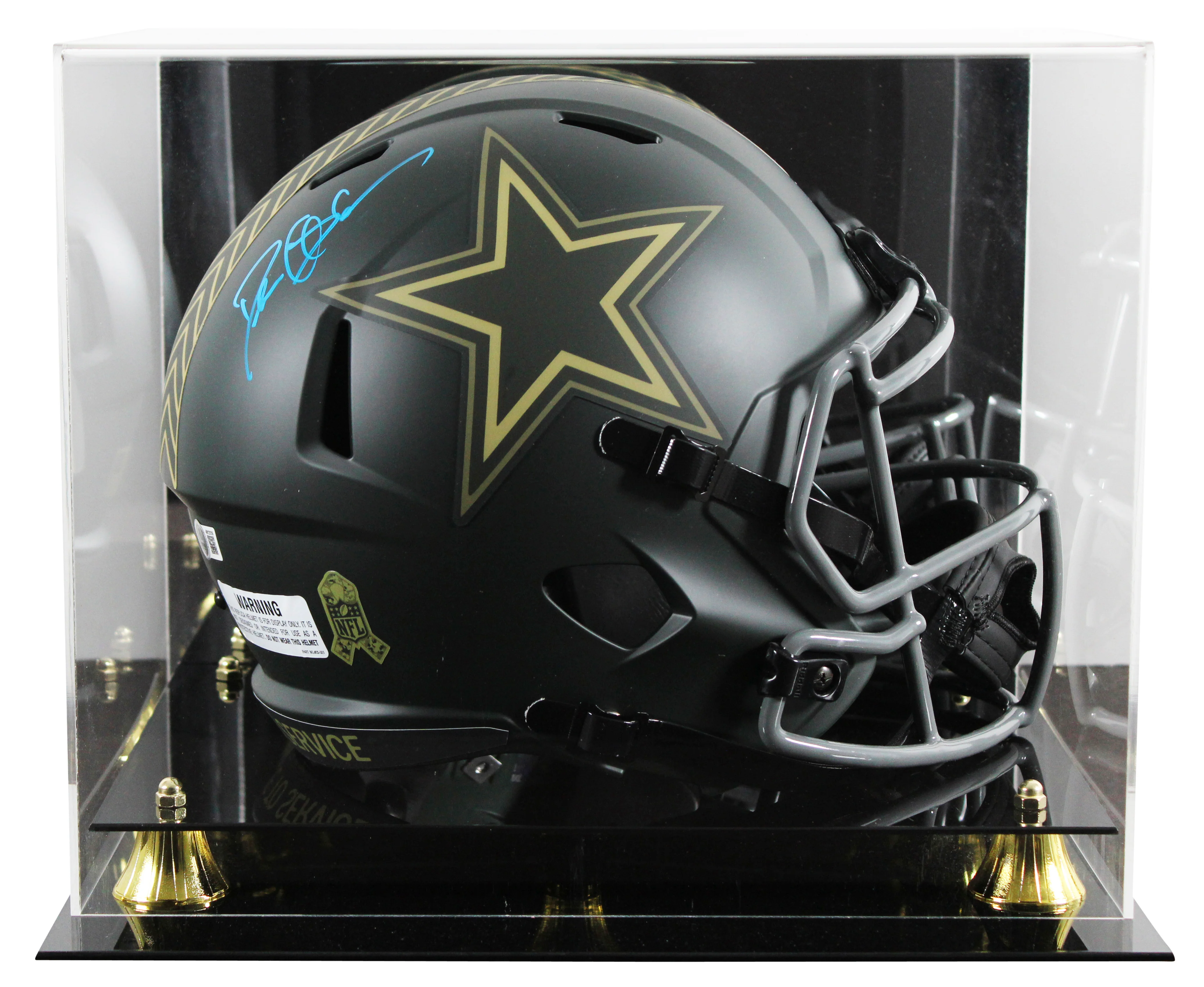 Cowboys Deion Sanders Signed STS IV Full Size Speed Rep Helmet W/ Case BAS Wit - Image 2