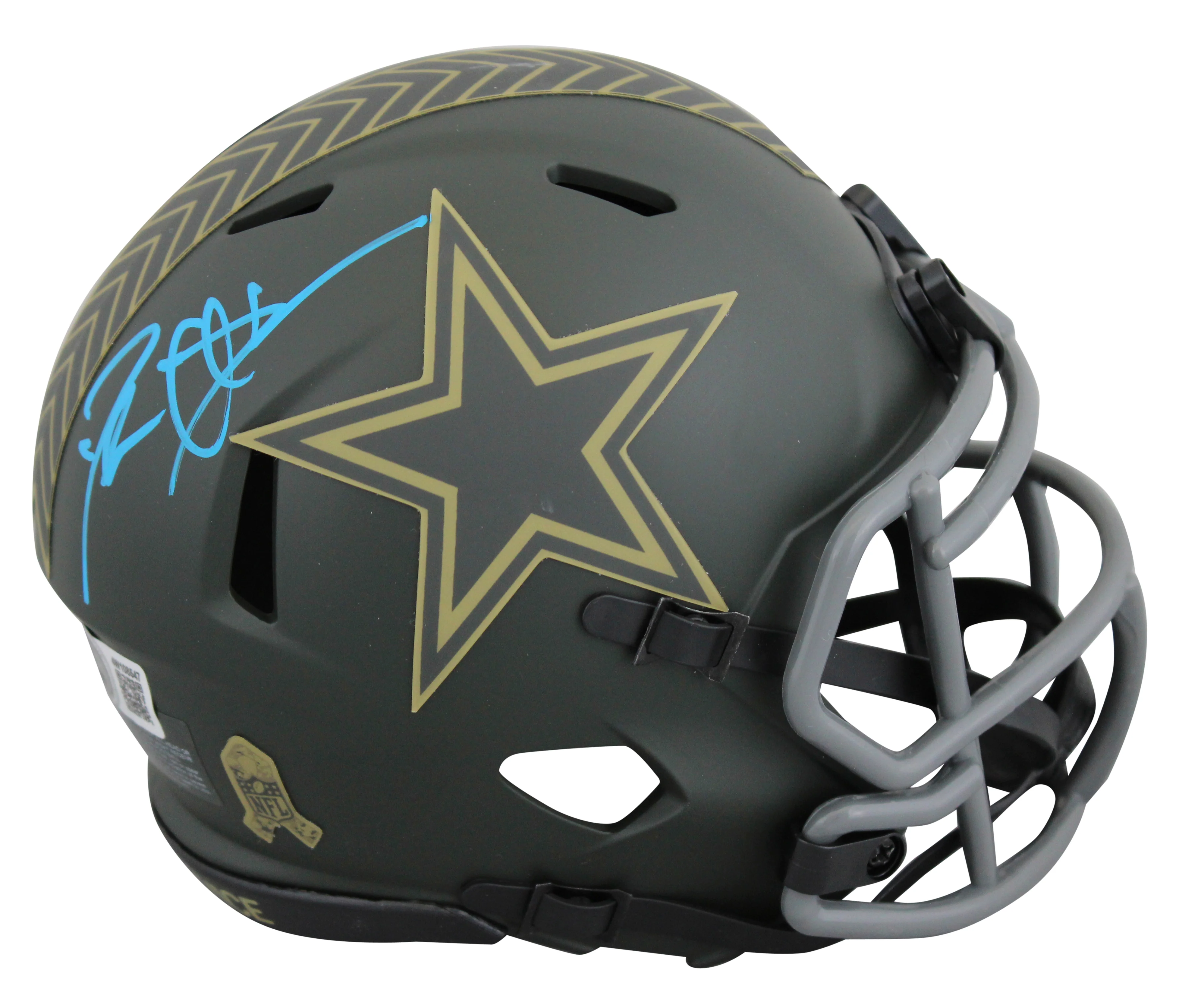 Cowboys Deion Sanders Signed STS IV Speed Mini Helmet W/ Case BAS Witnessed - Image 3