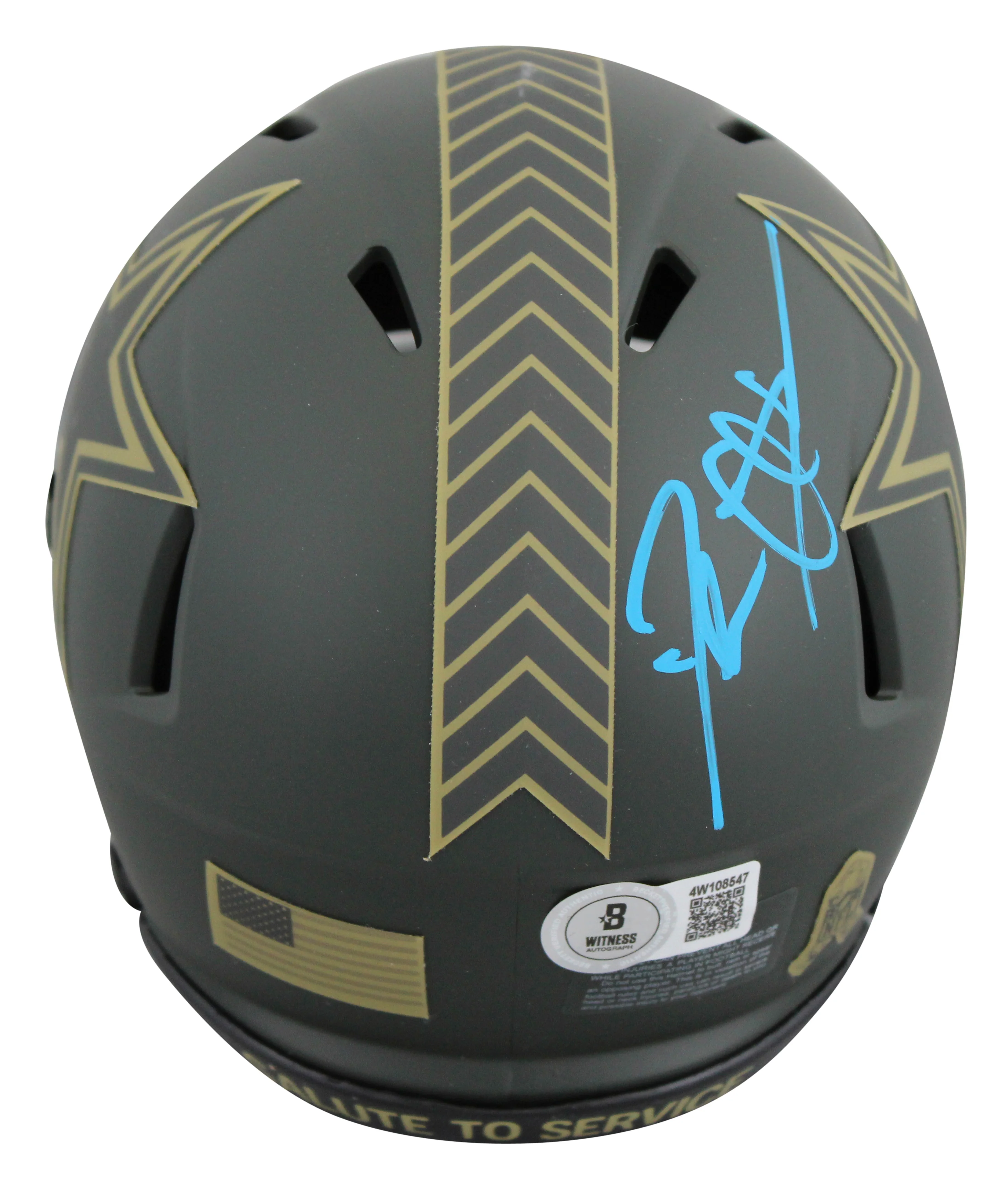 Cowboys Deion Sanders Signed STS IV Speed Mini Helmet W/ Case BAS Witnessed - Image 4