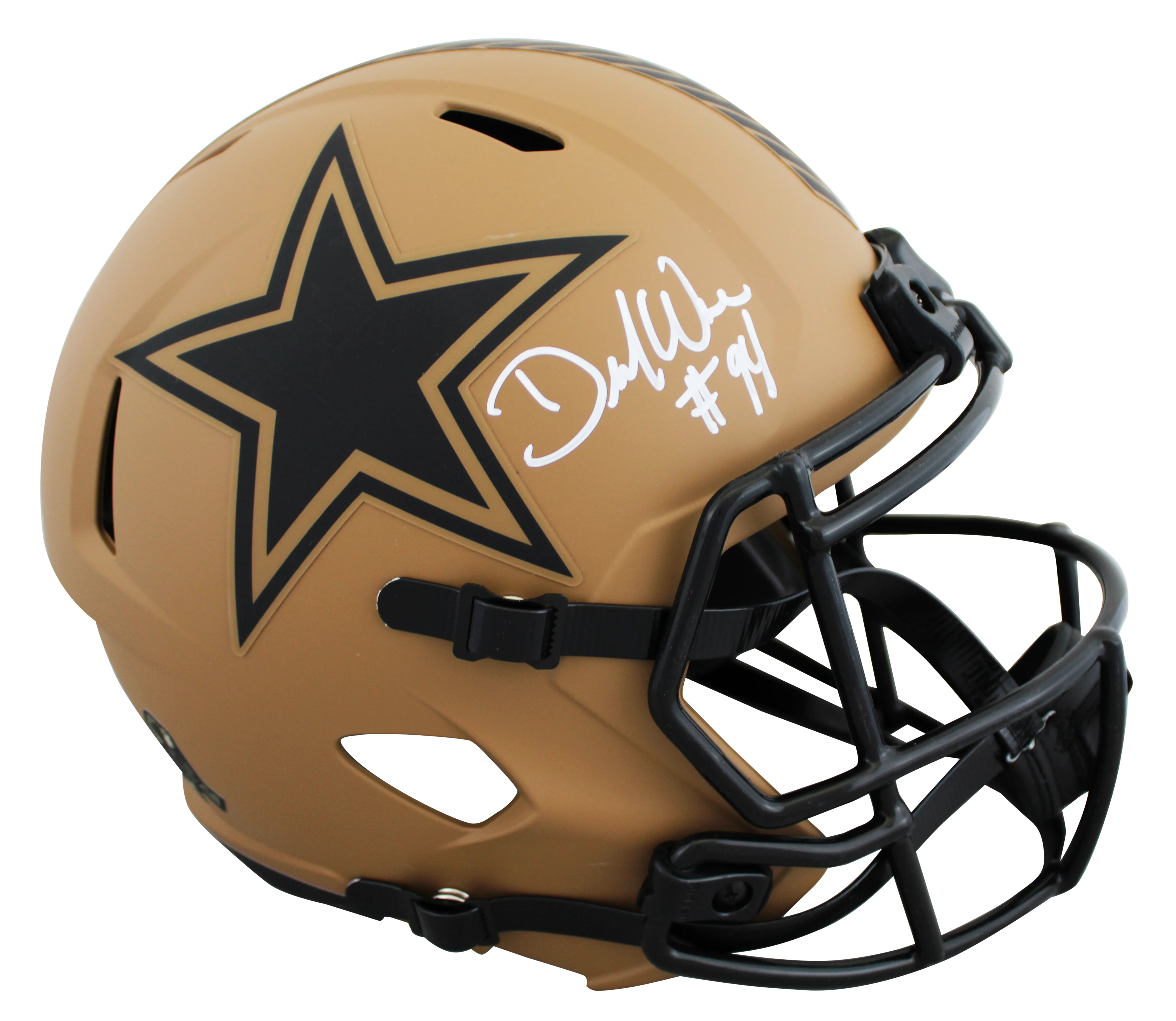 Cowboys DeMarcus Ware Signed STS II Full Size Speed Rep Helmet W/ Case BAS Wit - Image 3