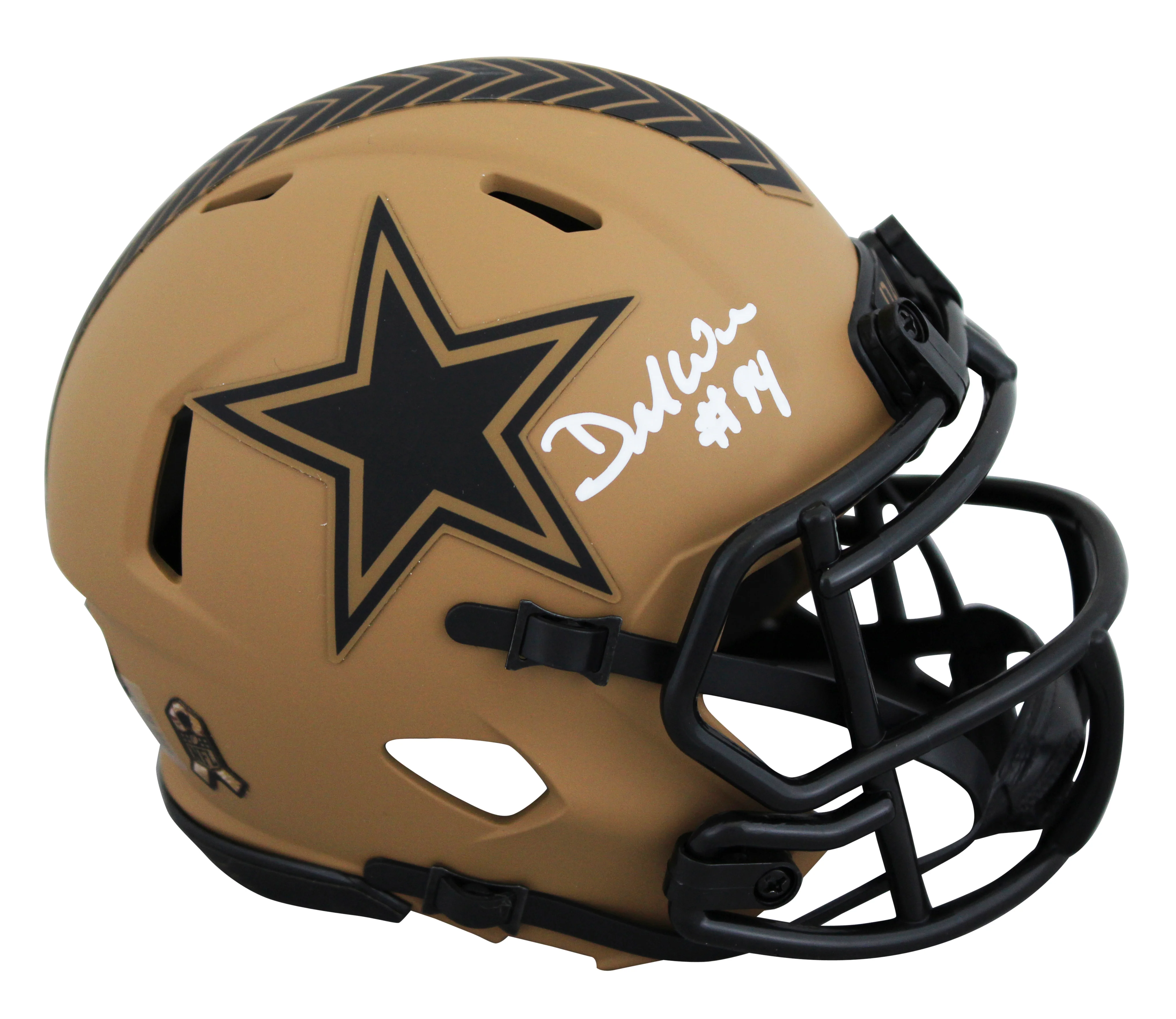 Cowboys DeMarcus Ware Signed STS II Speed Mini Helmet W/ Case BAS Witnessed - Image 3