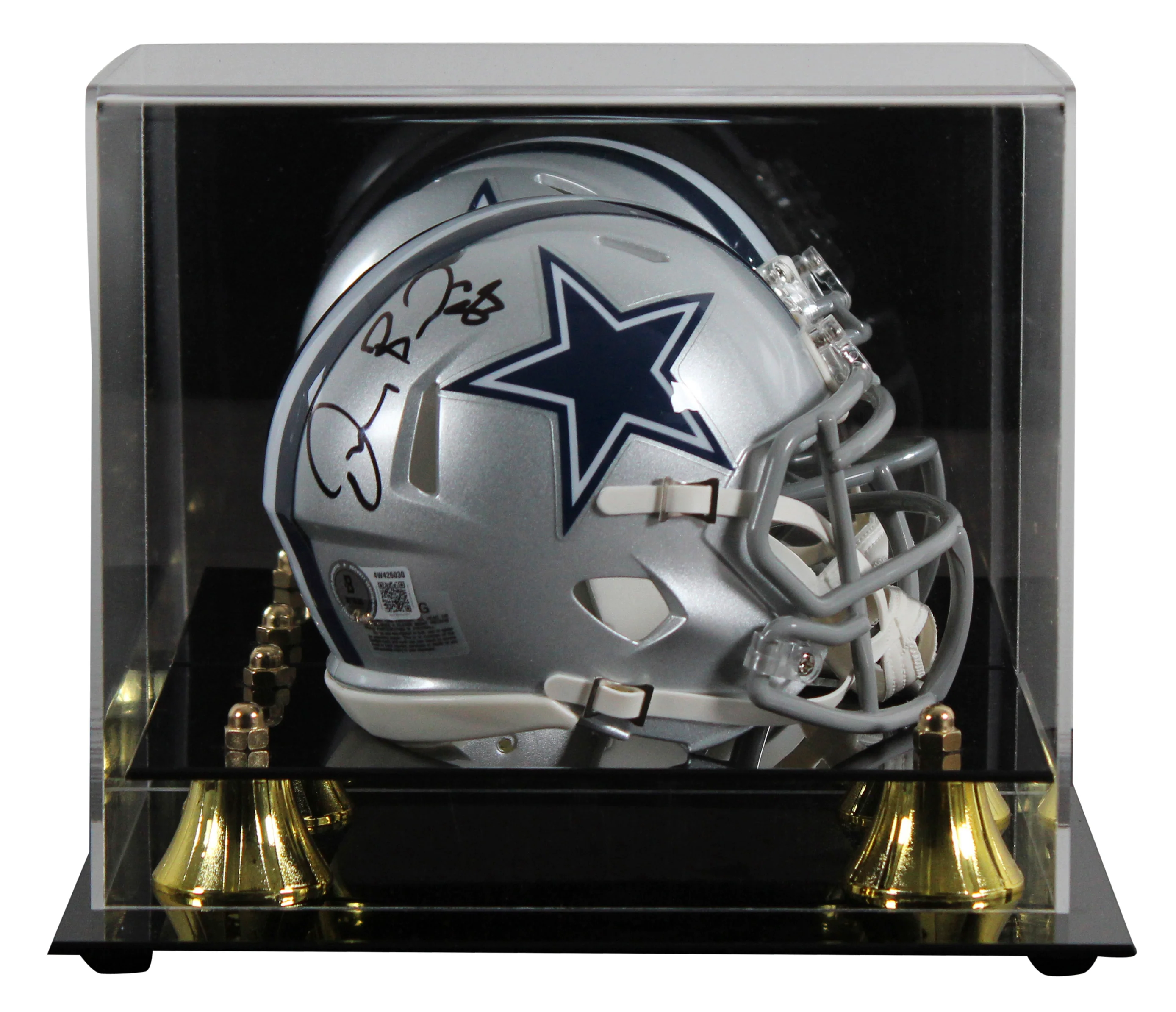 Cowboys Dez Bryant Authentic Signed Speed Mini Helmet W/ Case BAS Witnessed - Image 2