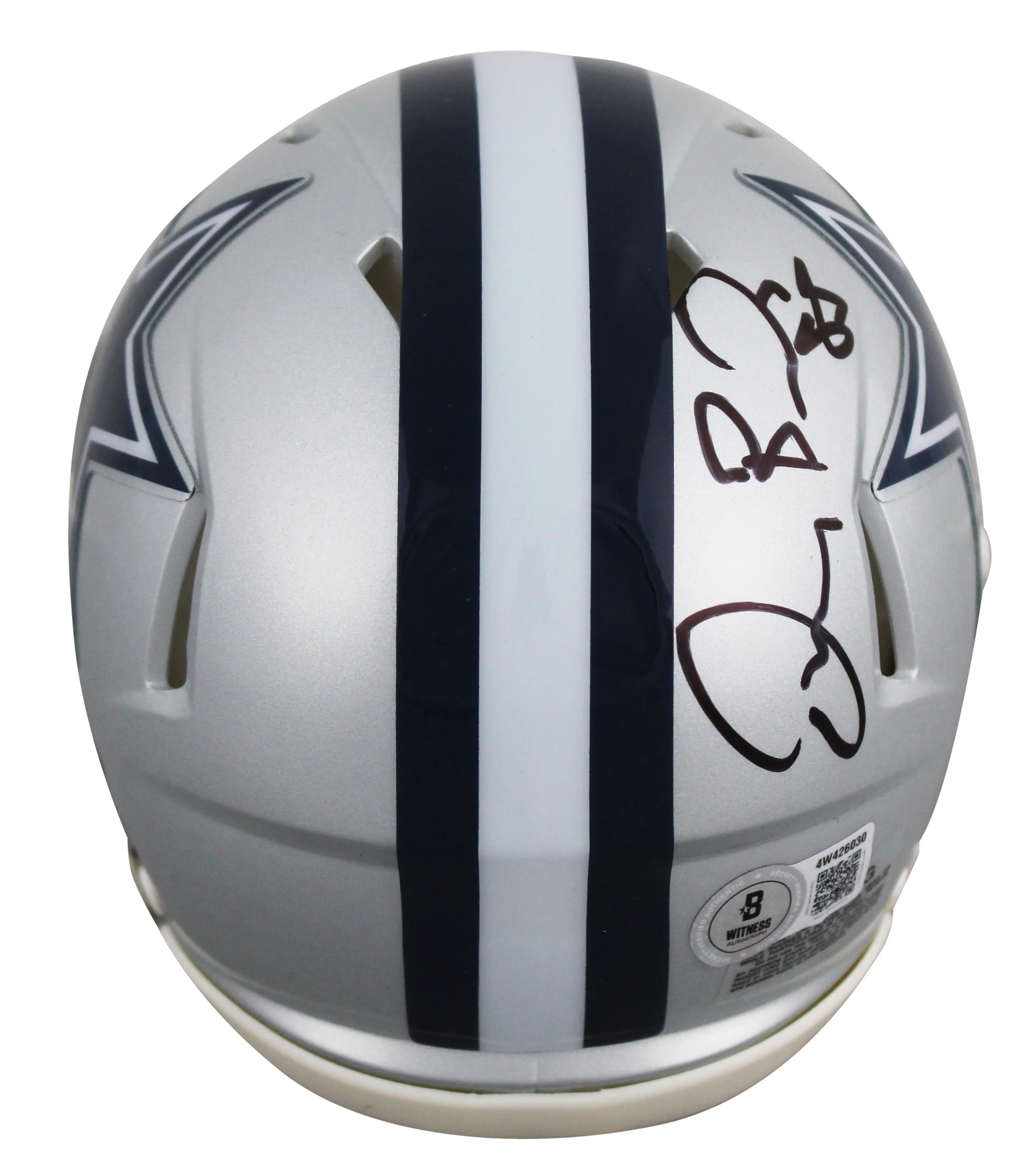 Cowboys Dez Bryant Authentic Signed Speed Mini Helmet W/ Case BAS Witnessed - Image 4