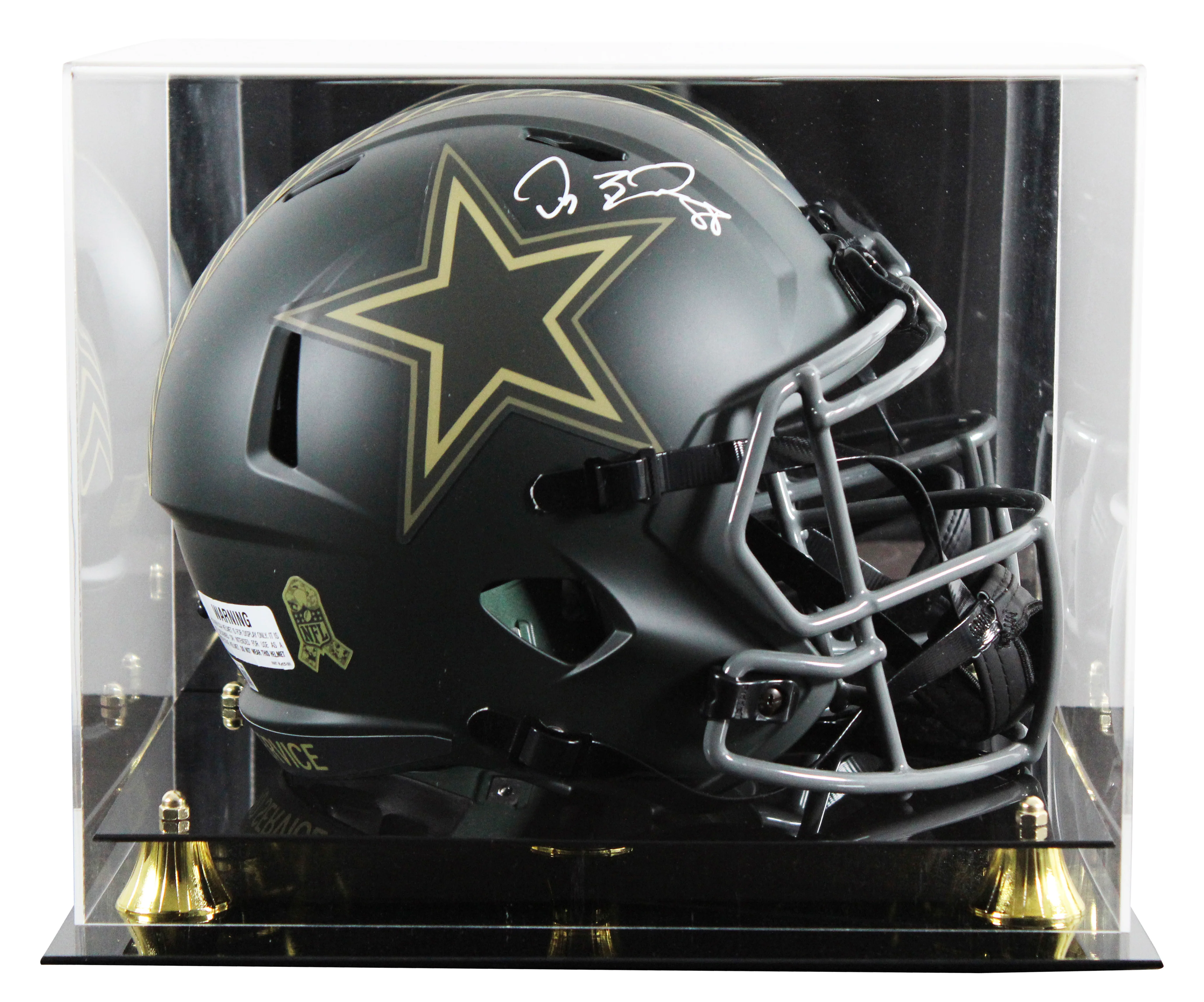 Cowboys Dez Bryant Signed STS IV Full Size Speed Rep Helmet W/ Case BAS Witness - Image 2