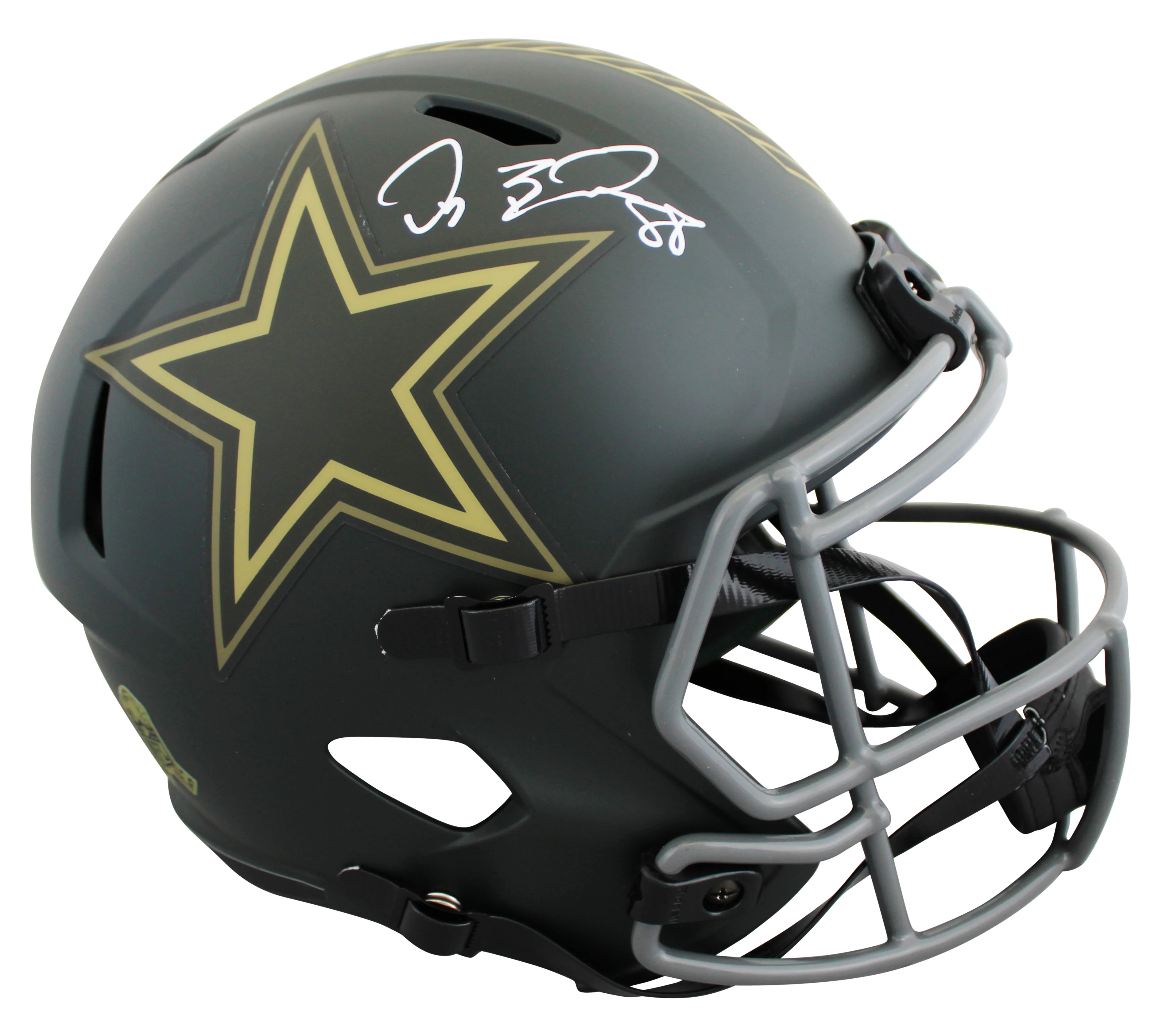 Cowboys Dez Bryant Signed STS IV Full Size Speed Rep Helmet W/ Case BAS Witness - Image 3