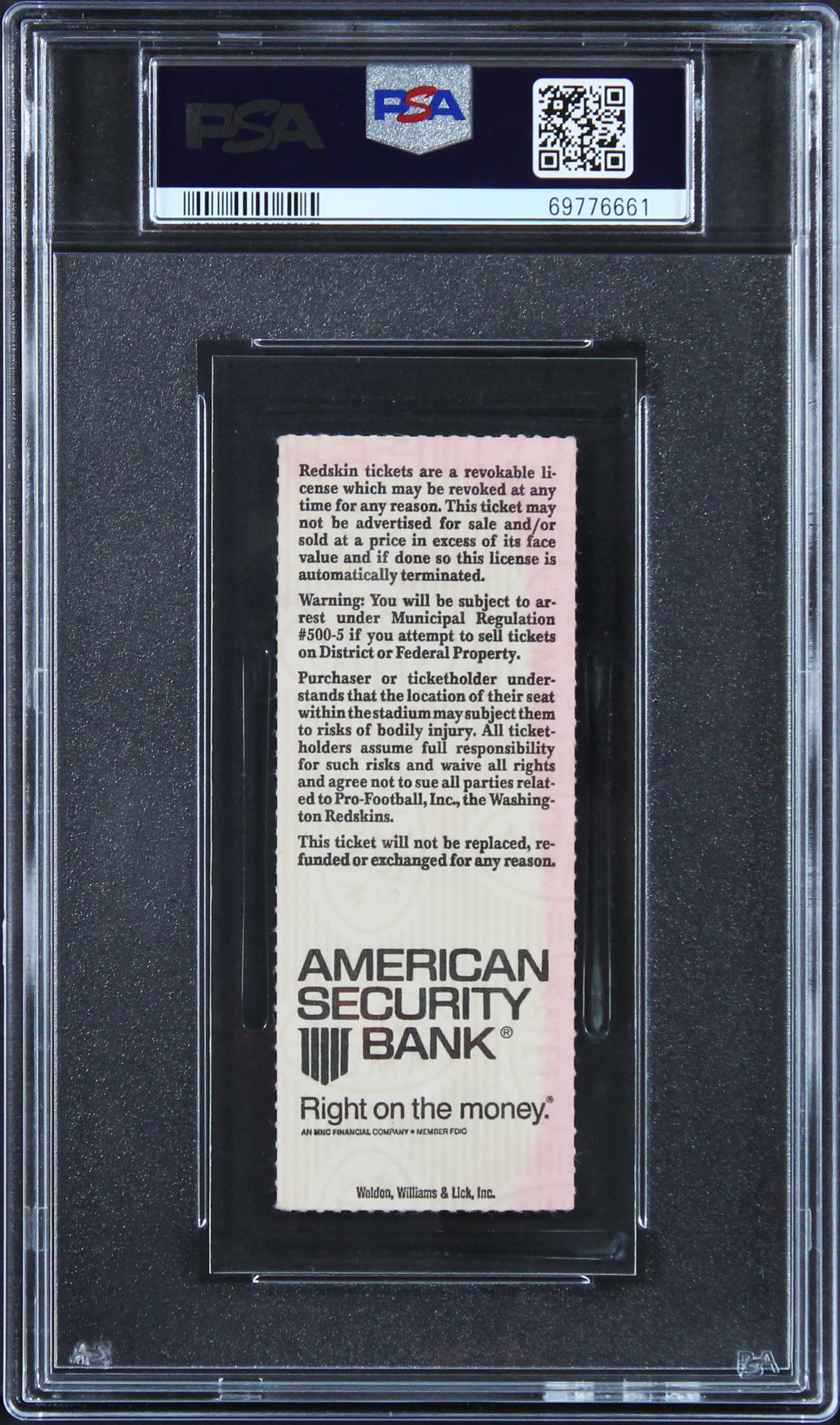 Cowboys Emmitt Smith "1st NFL TD" Signed 9/23/1990 Ticket Stub Auto 10! PSA Slab - Image 3