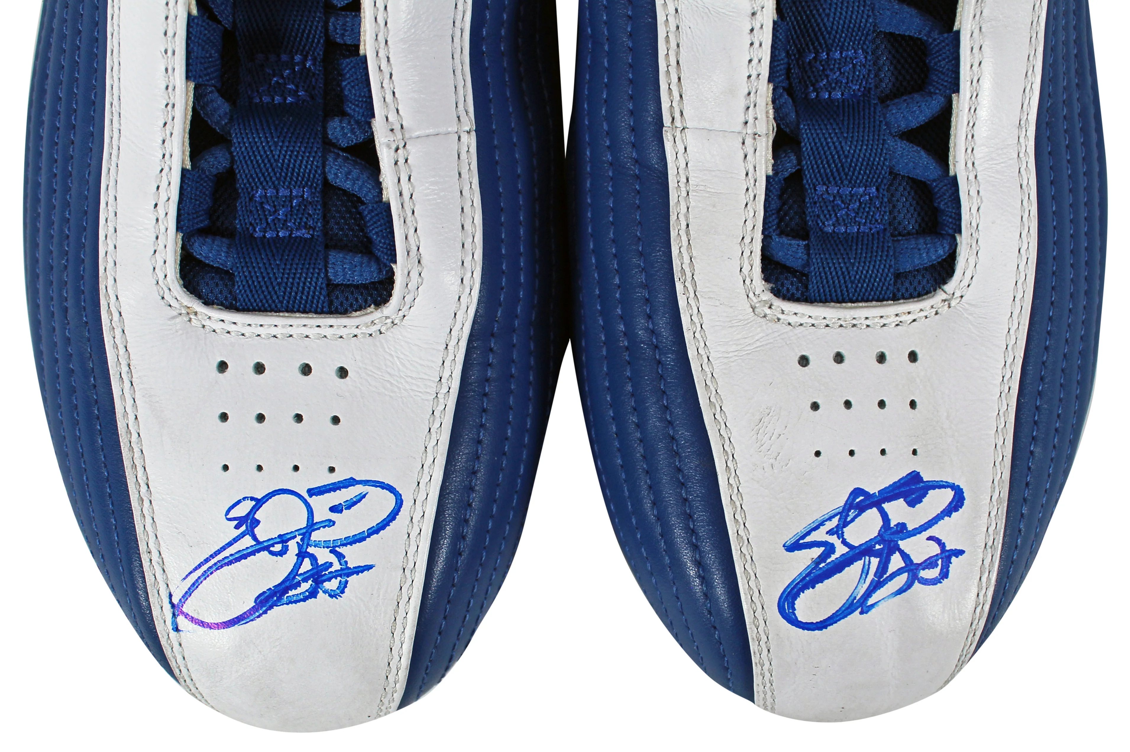 Cowboys Emmitt Smith Authentic Signed 12/21/02 Game Used Blue Reebok Cleats BAS - Image 3