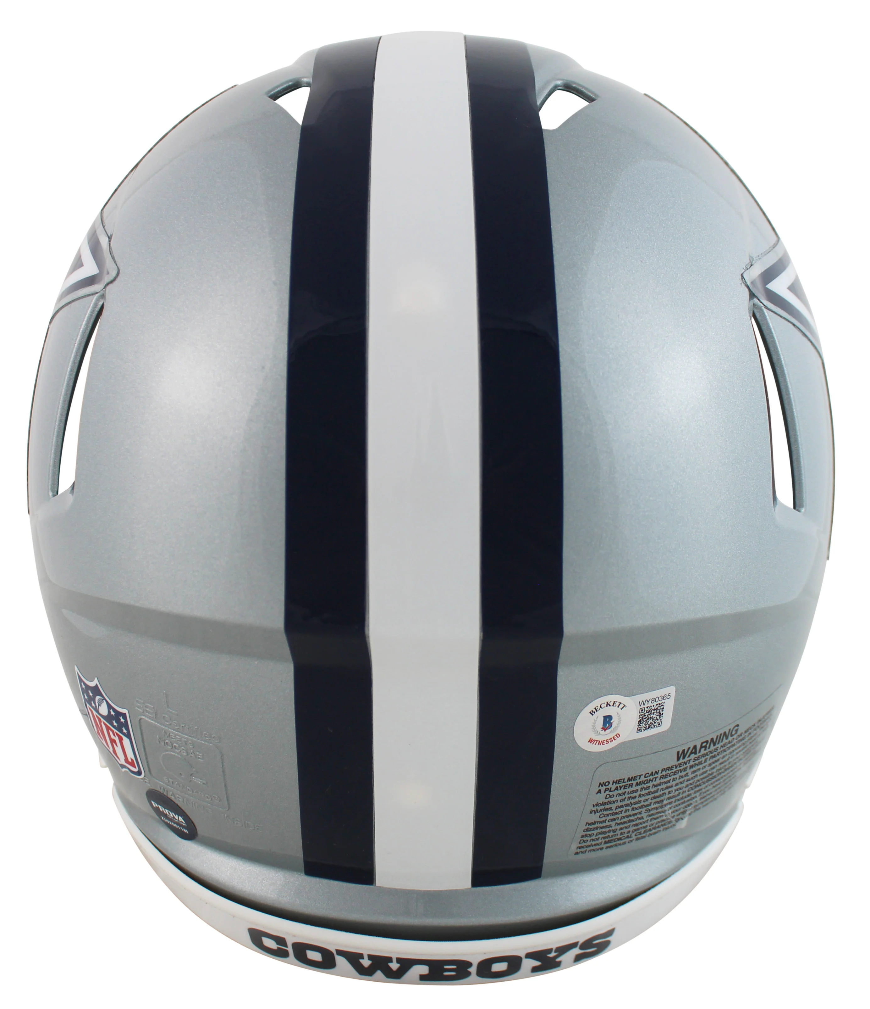 Cowboys Emmitt Smith "HOF 2010" Signed Full Size Speed Proline Helmet BAS Wit - Image 3