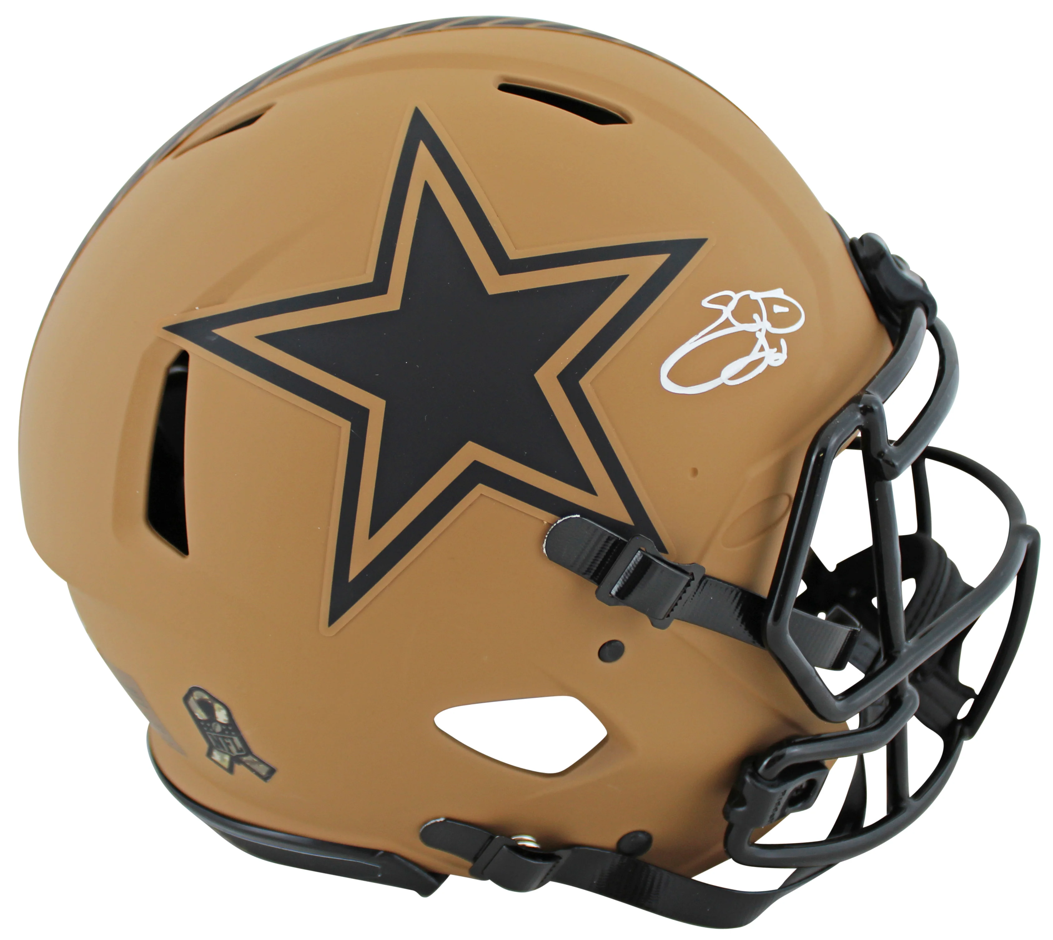 Cowboys Emmitt Smith Signed 2023 STS II Full Size Speed Proline Helmet BAS Wit - Image 2