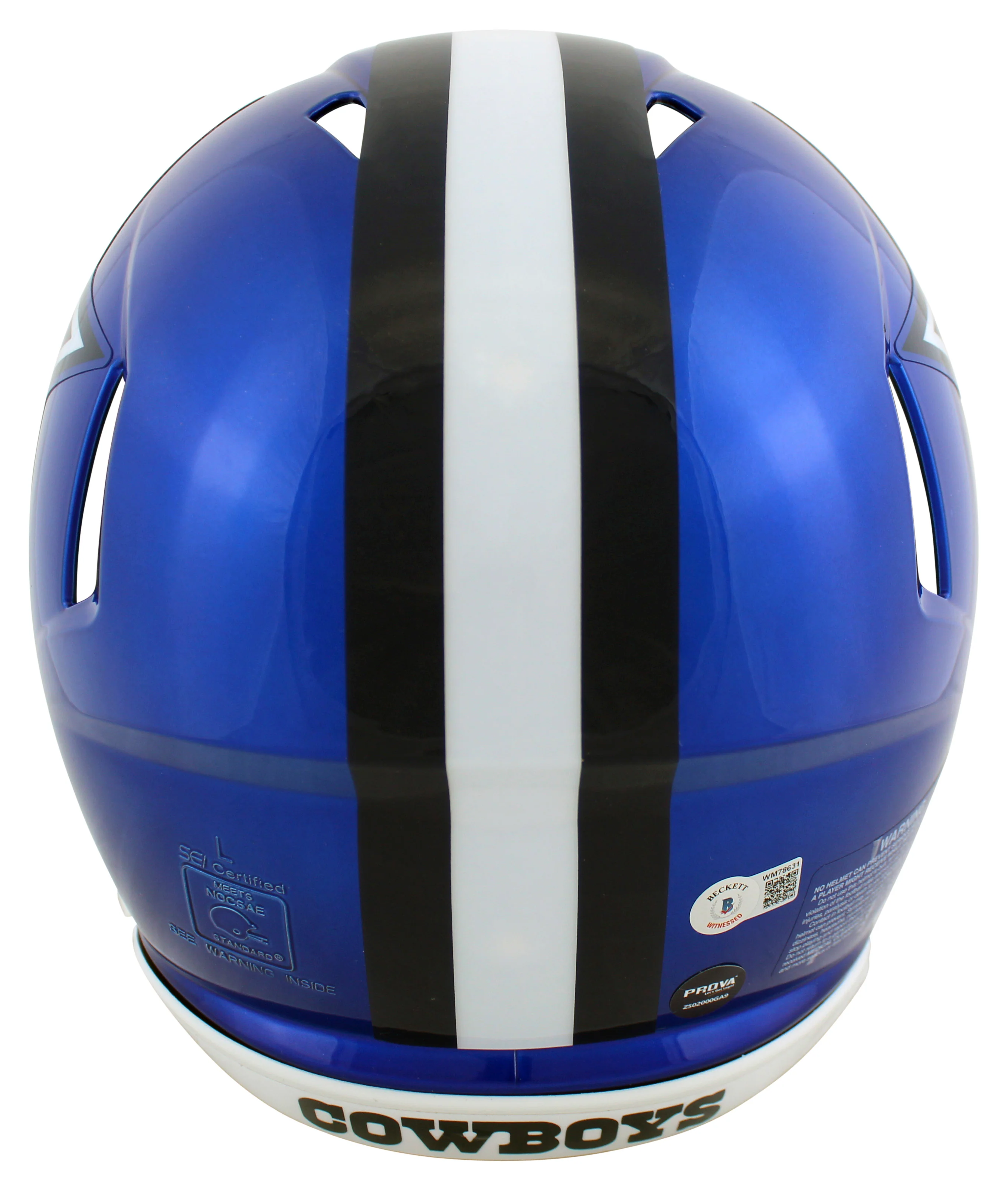 Cowboys Emmitt Smith Signed Flash Full Size Speed Proline Helmet BAS Witnessed - Image 3