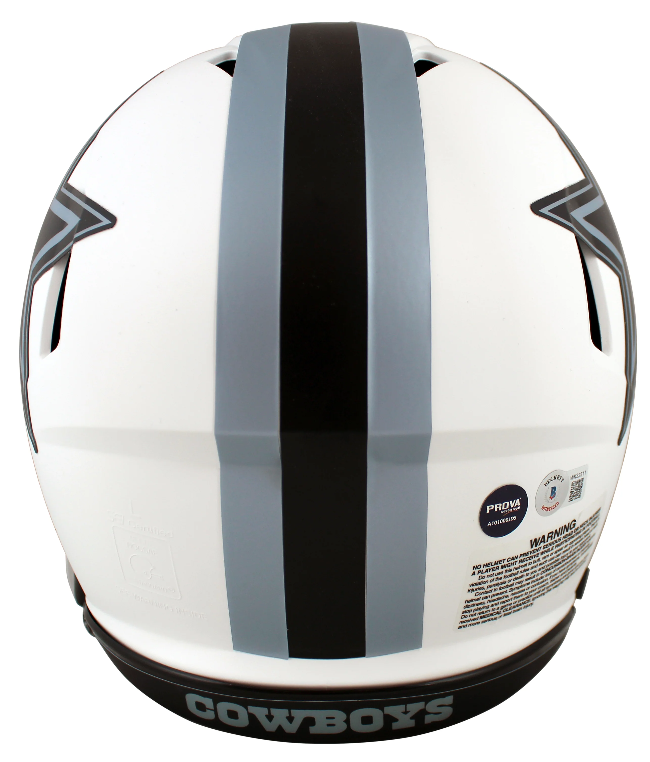 Cowboys Emmitt Smith Signed Lunar Full Size Speed Proline Helmet BAS Witnessed - Image 3