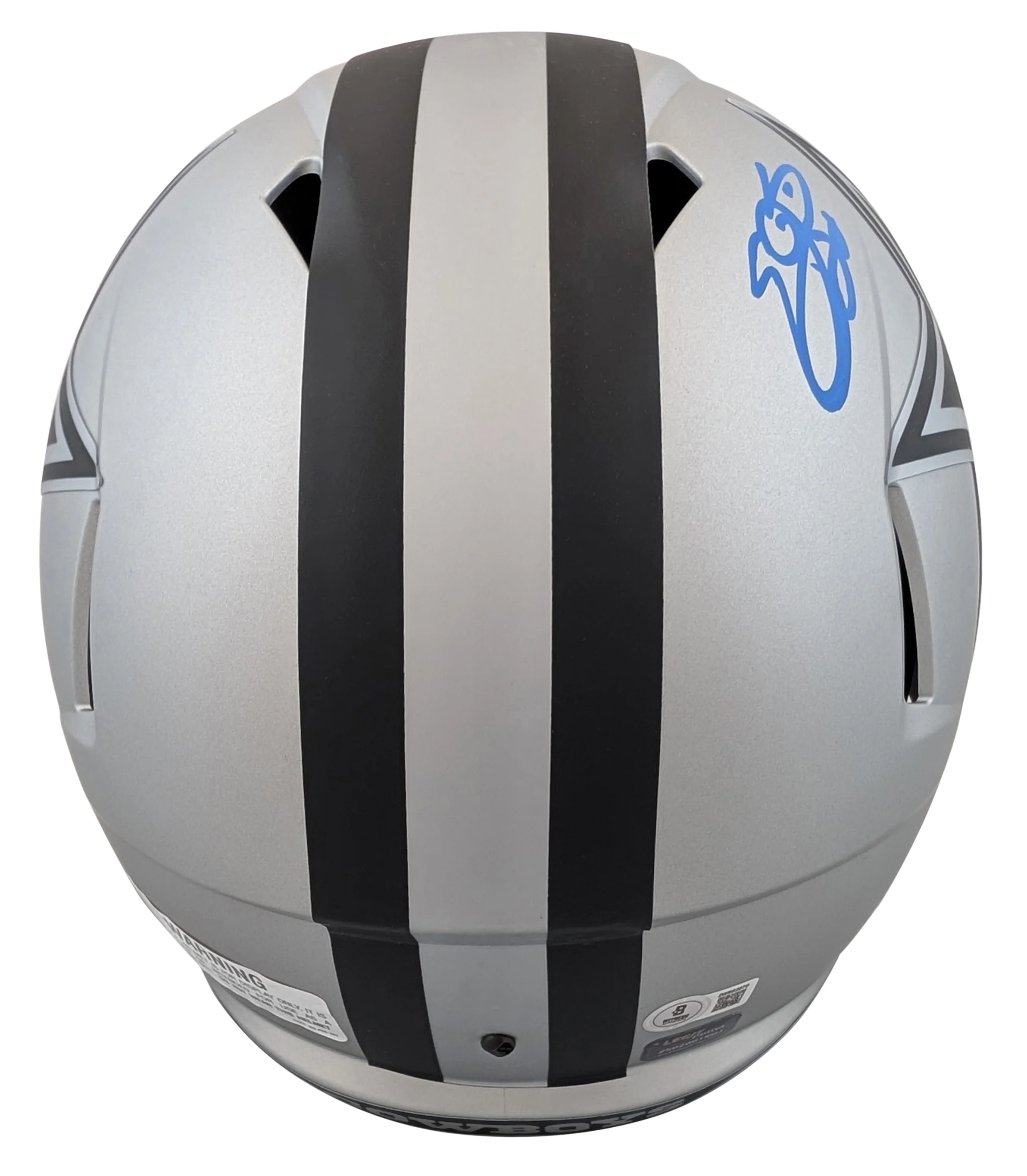 Cowboys Emmitt Smith Signed Rave Full Size Speed Rep Helmet W/ Case BAS Witness - Image 4