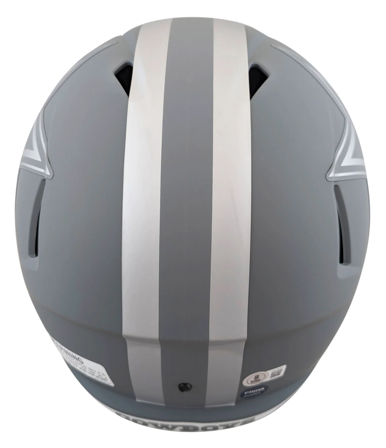 Cowboys Emmitt Smith Signed Slate Full Size Speed Rep Helmet W/ Case BAS Witness - Image 4