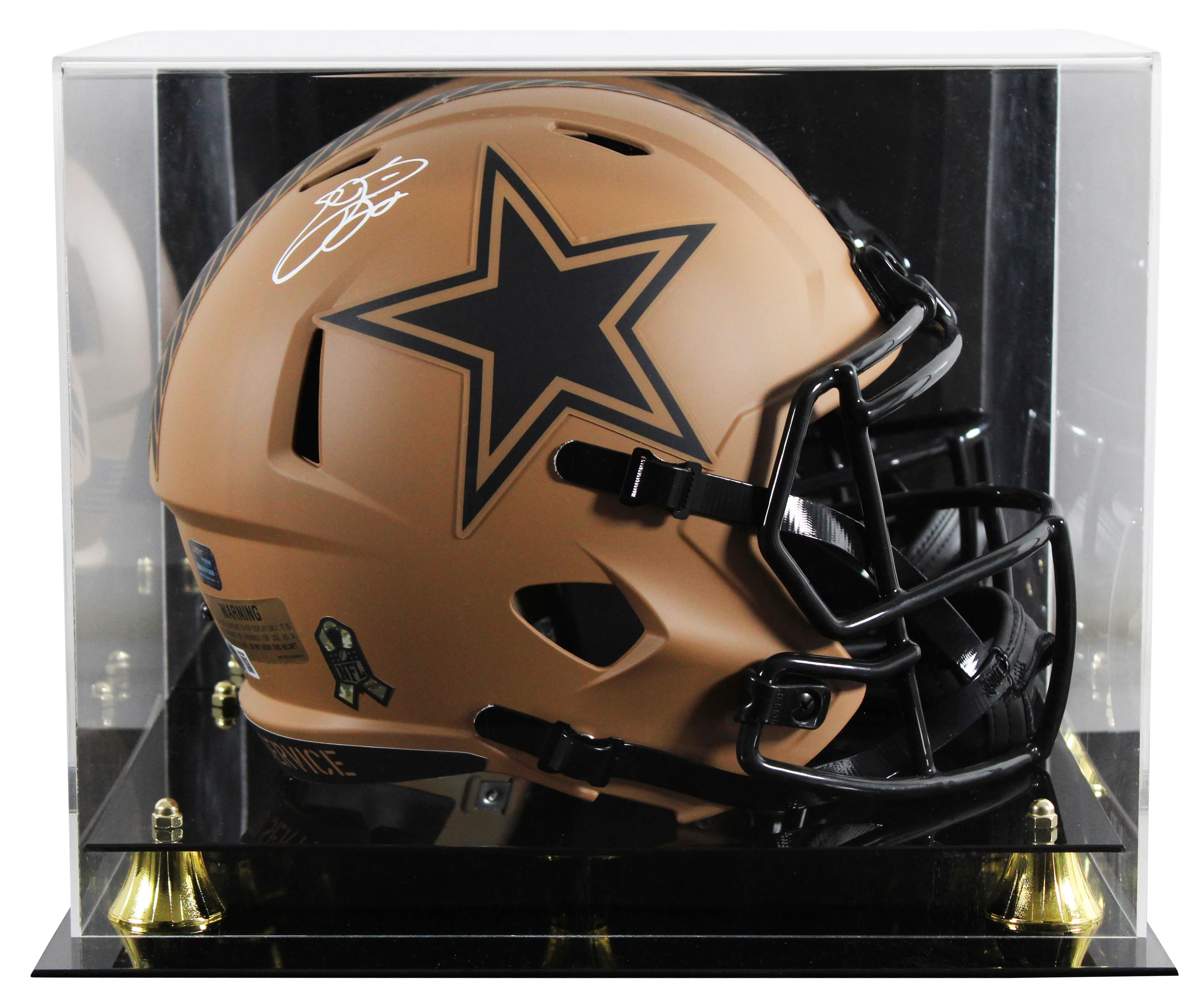 Cowboys Emmitt Smith Signed STS II Full Size Speed Rep Helmet W/ Case BAS Wit - Image 2