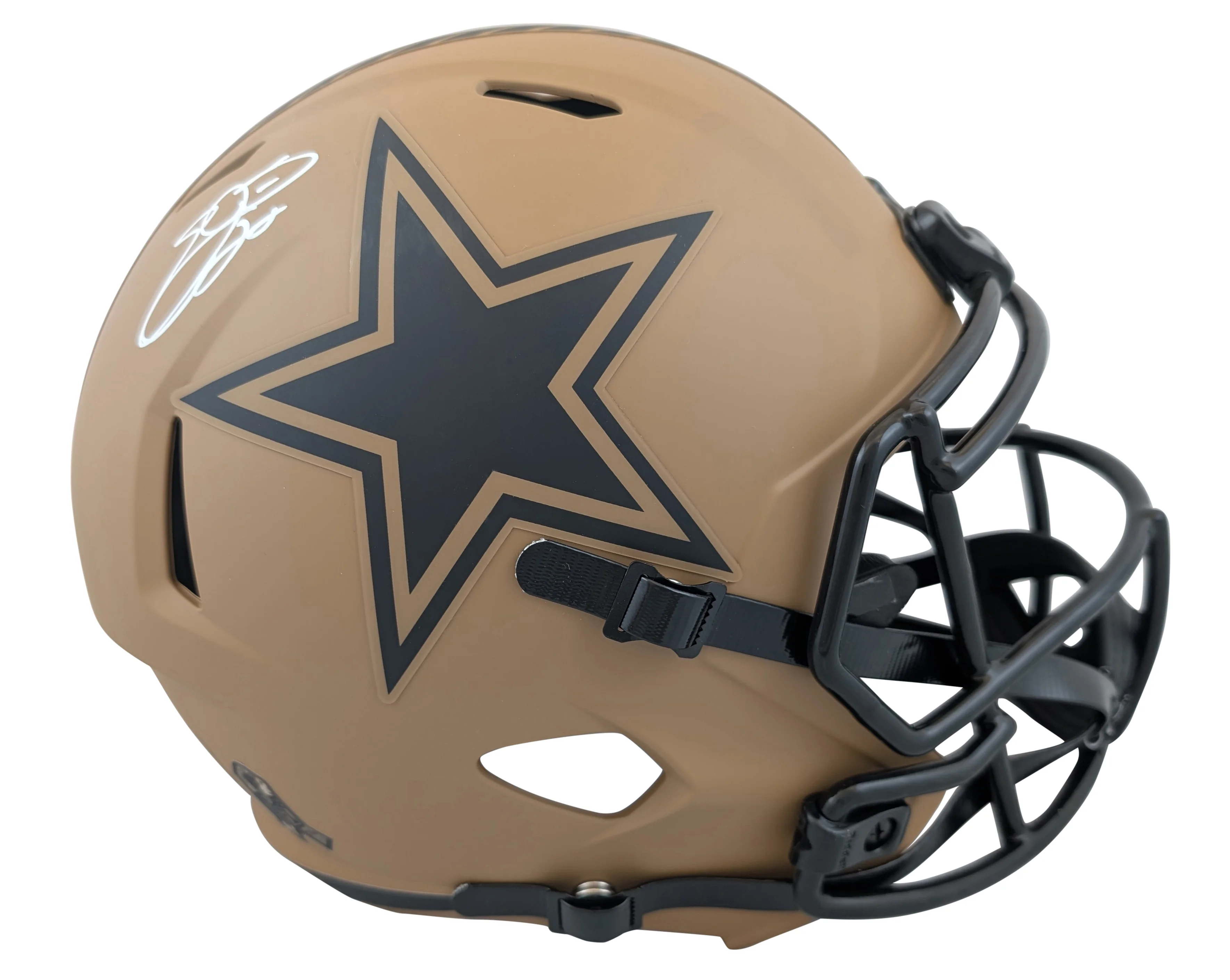 Cowboys Emmitt Smith Signed STS II Full Size Speed Rep Helmet W/ Case BAS Wit - Image 3