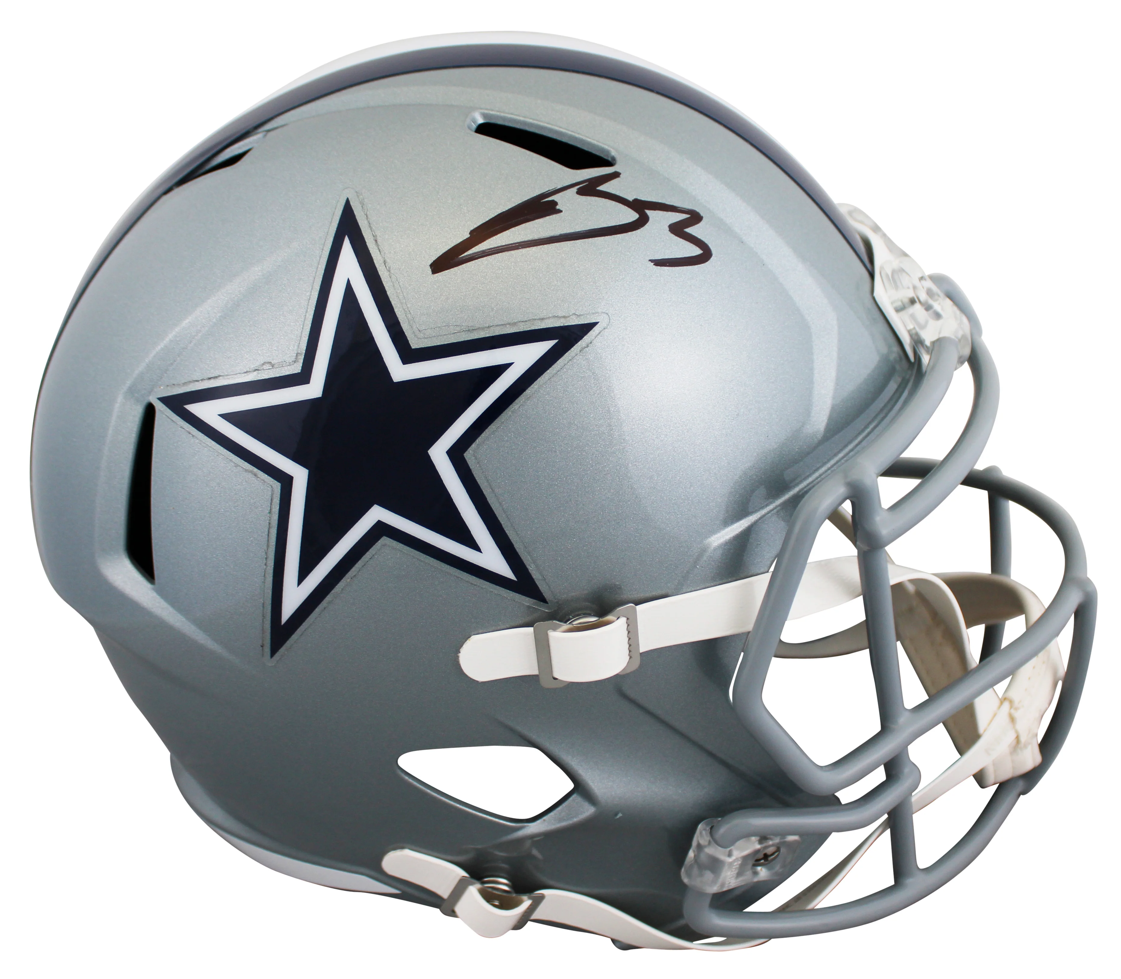 Cowboys George Pickens Authentic Signed Full Size Speed Rep Helmet JSA Witness - Image 2