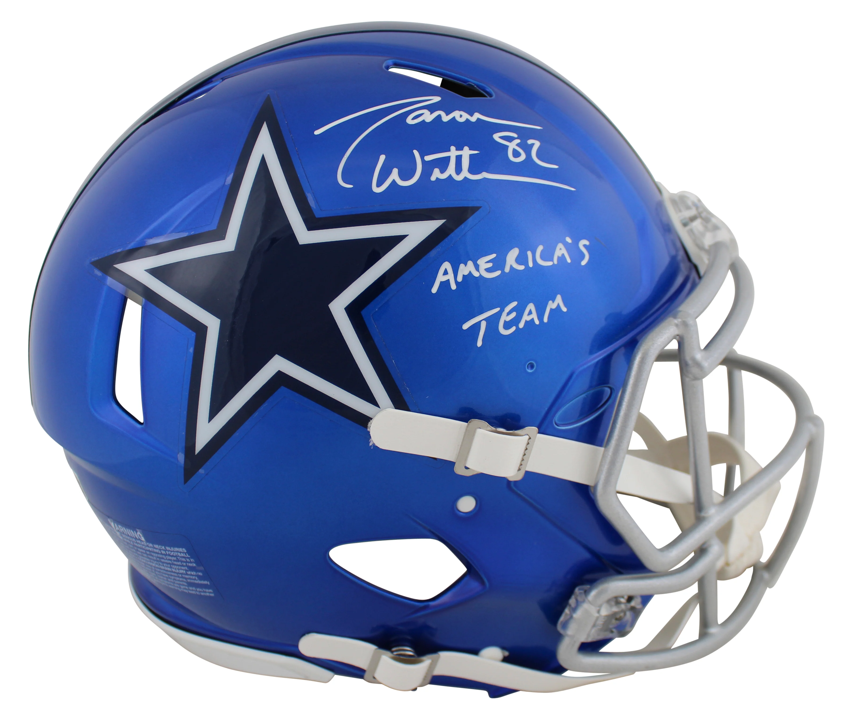 Cowboys Jason Witten America's Team Signed Flash F/S Speed Proline Helmet BAS W - Image 2