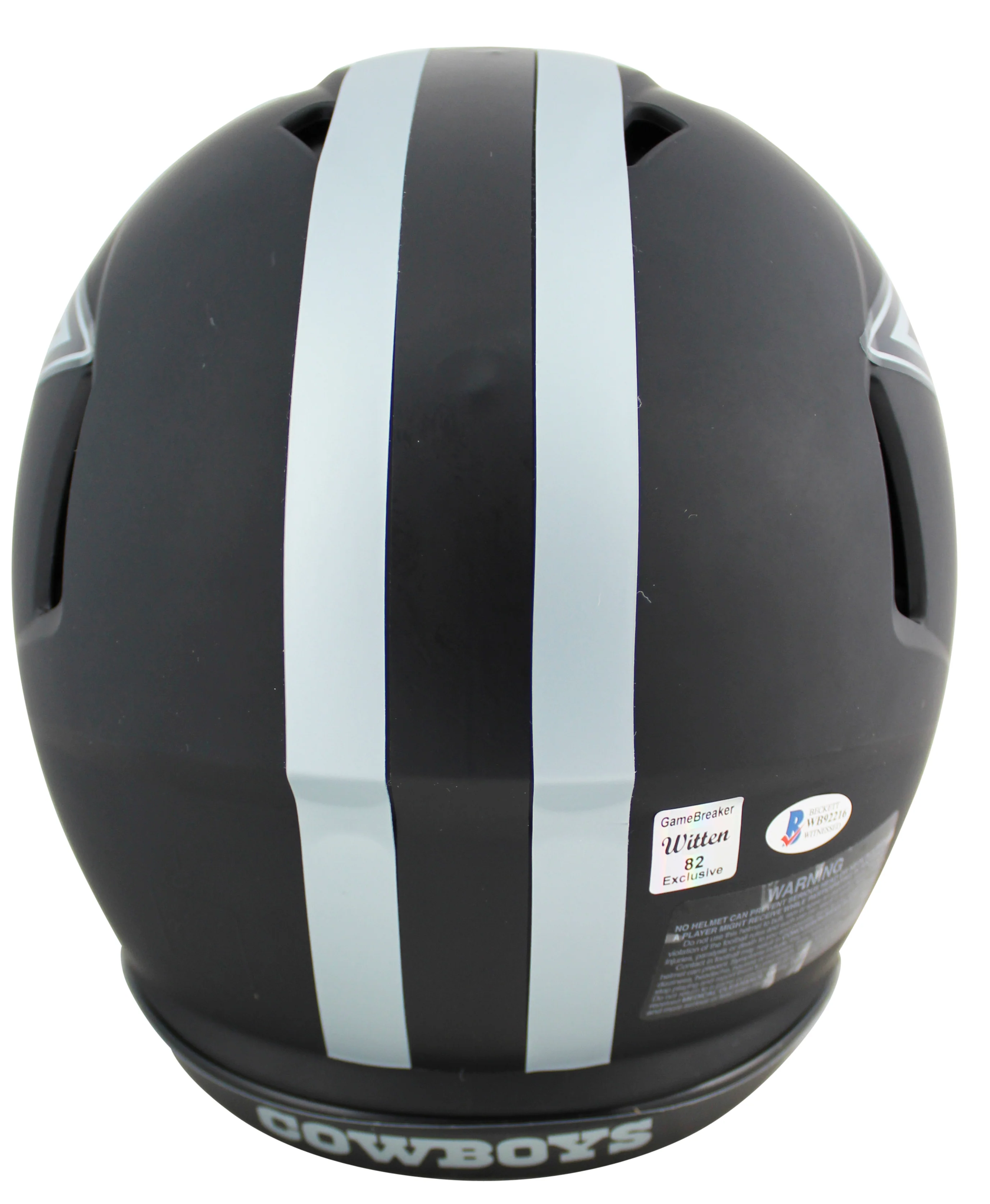 Cowboys Jason Witten Signed Eclipse Proline F/S Speed Helmet BAS Witnessed - Image 3