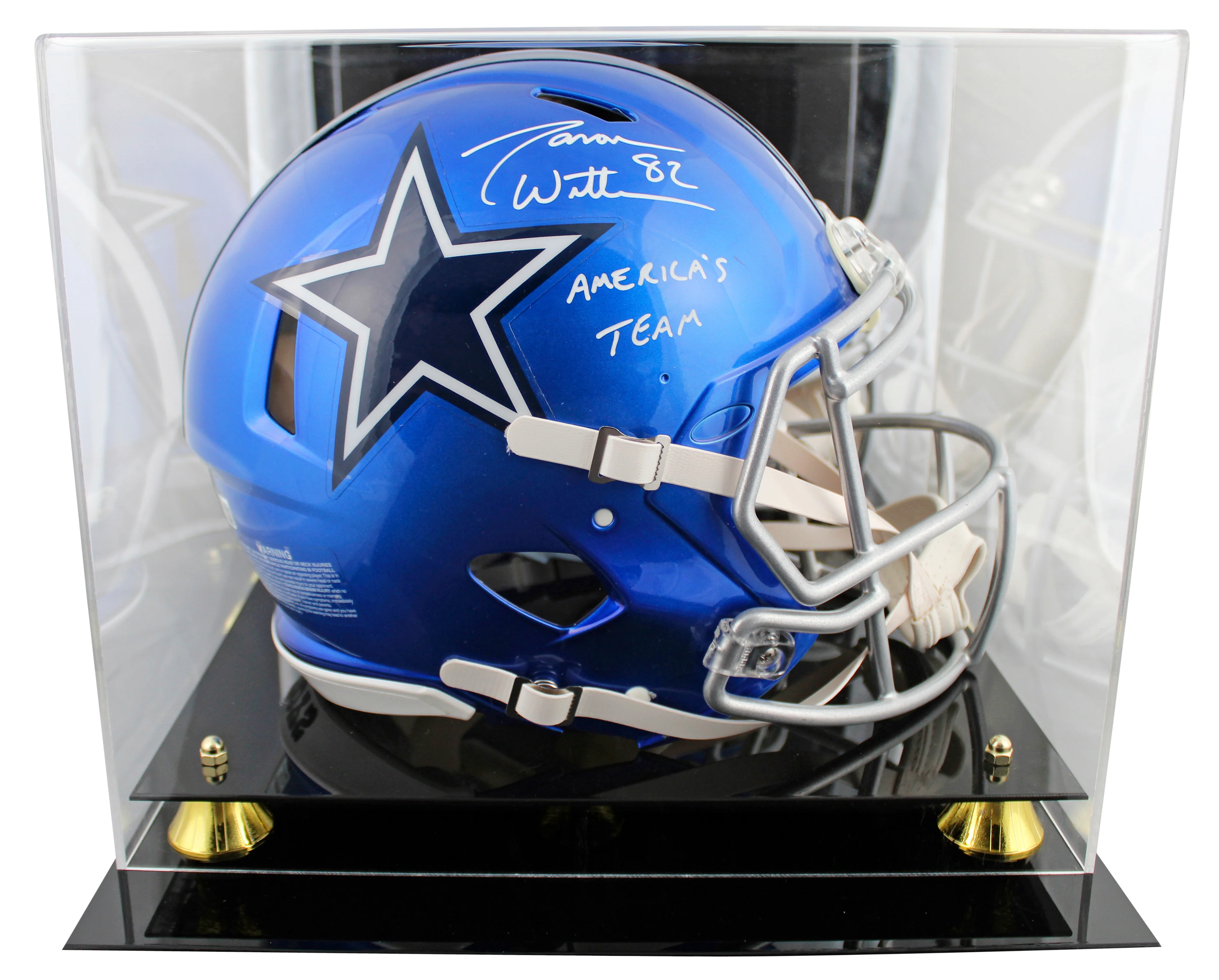 Cowboys Jason Witten Signed Flash Full Size Speed Proline Helmet W/ Case BAS Wit - Image 2