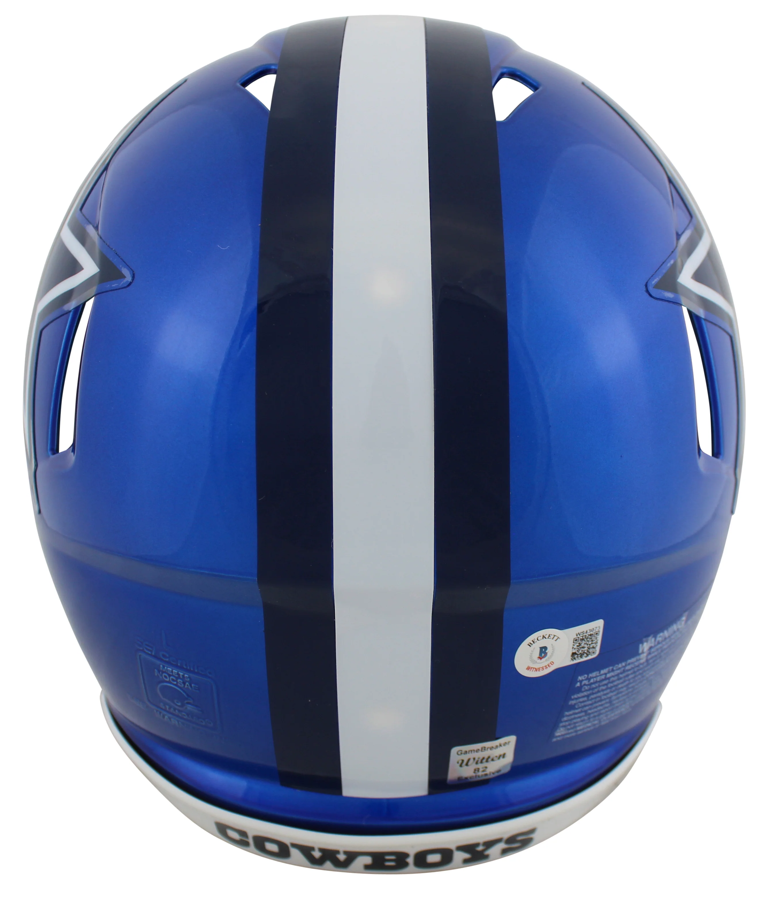 Cowboys Jason Witten Signed Flash Full Size Speed Proline Helmet W/ Case BAS Wit - Image 4