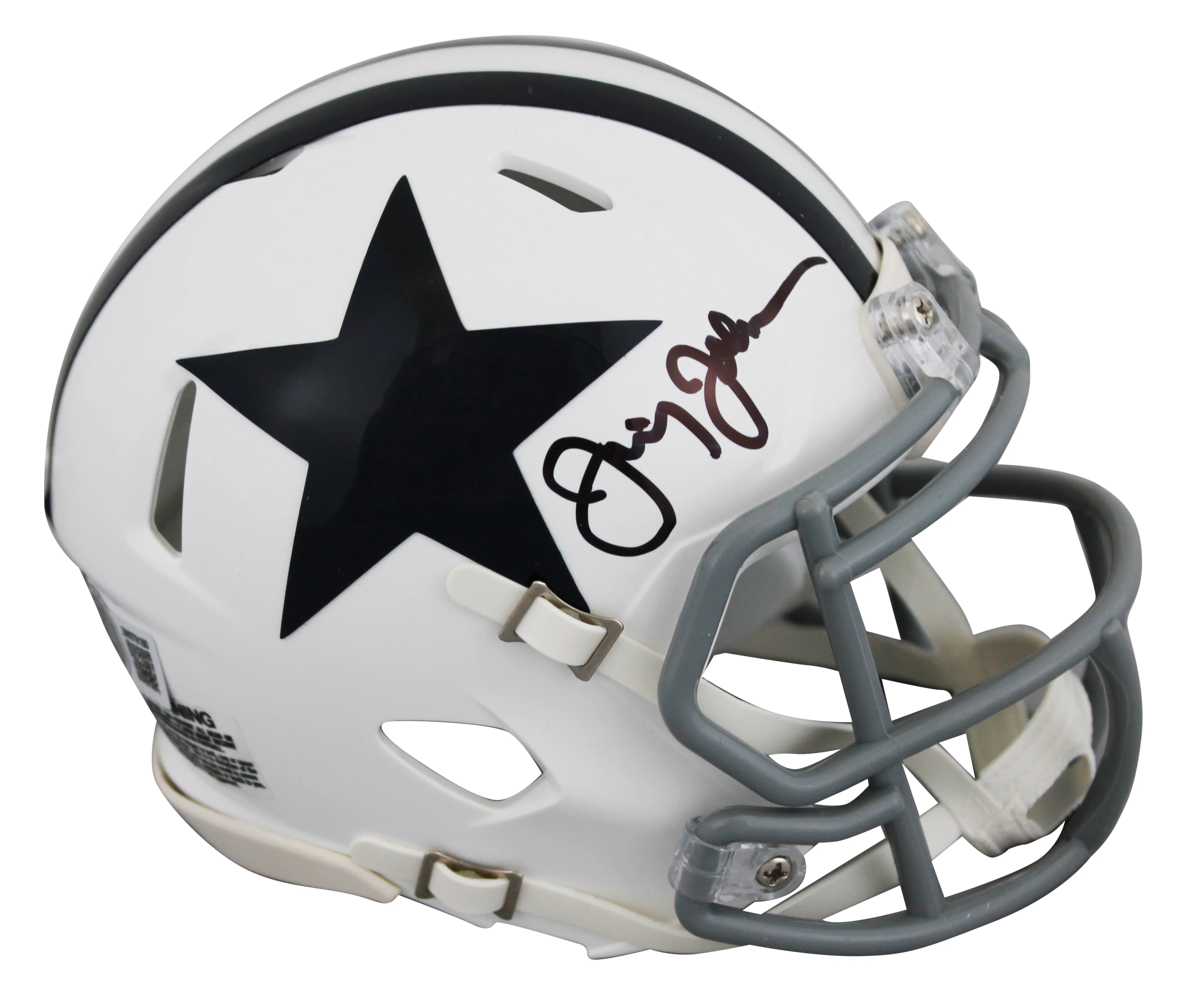 Cowboys Jimmy Johnson Signed 1960-63 TB Speed Mini Helmet W/ Case BAS Witnessed - Image 3