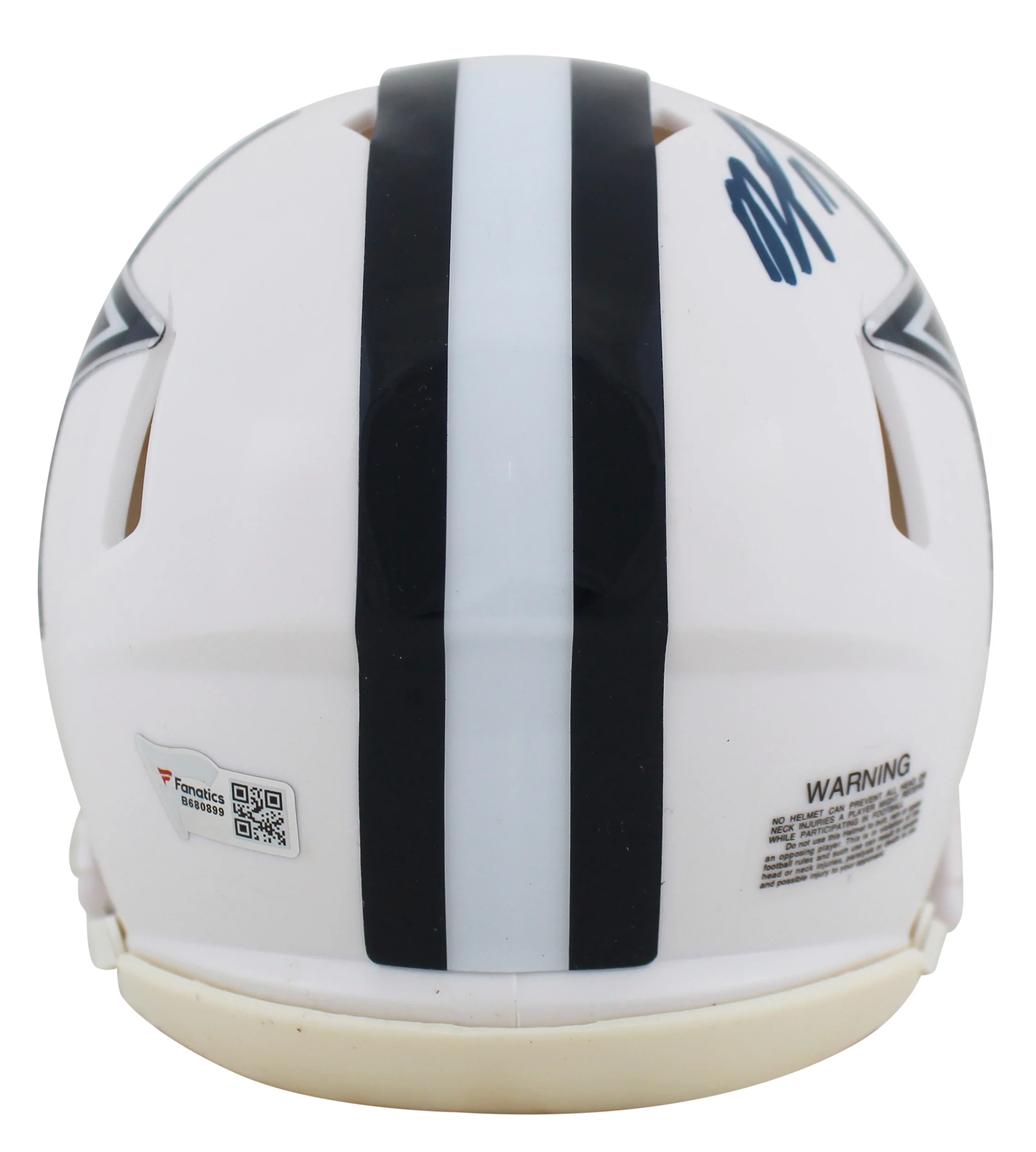 Cowboys Micah Parsons Authentic Signed 2022 Alt White Speed Mini Helmet Fanatics - Image 3
