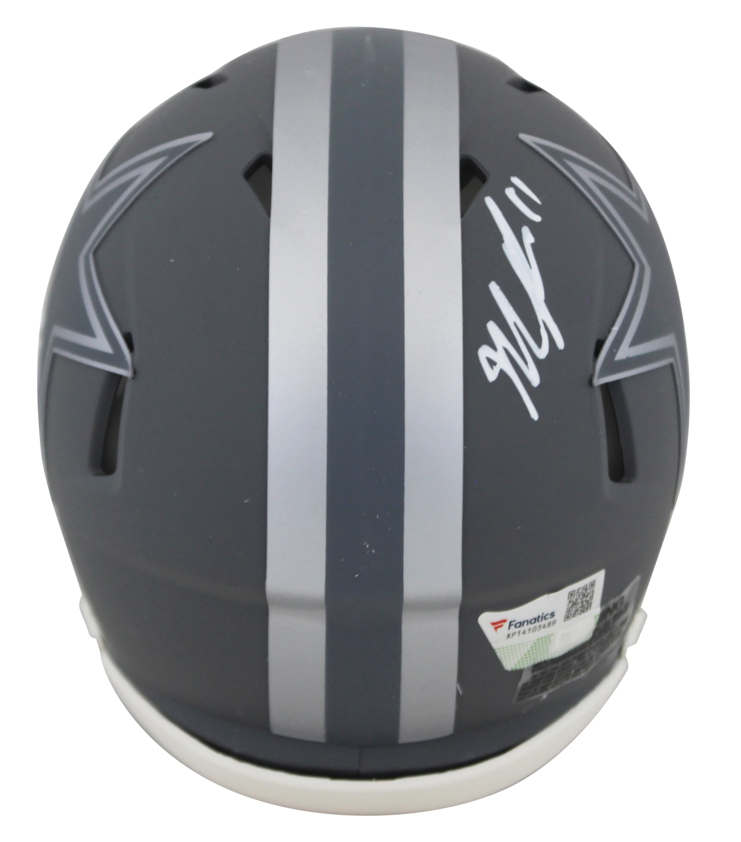 Cowboys Micah Parsons Authentic Signed Slate Speed Mini Helmet W/ Case Fanatics - Image 4