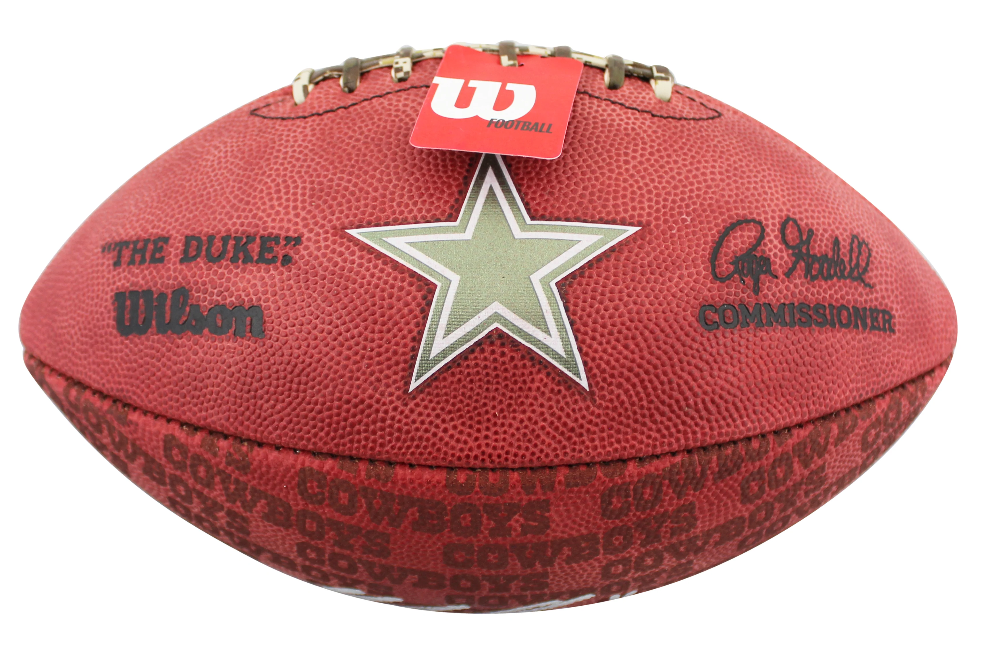 Cowboys Micah Parsons Signed "Duke" Team Showcase Football W/ Case Fanatics - Image 5