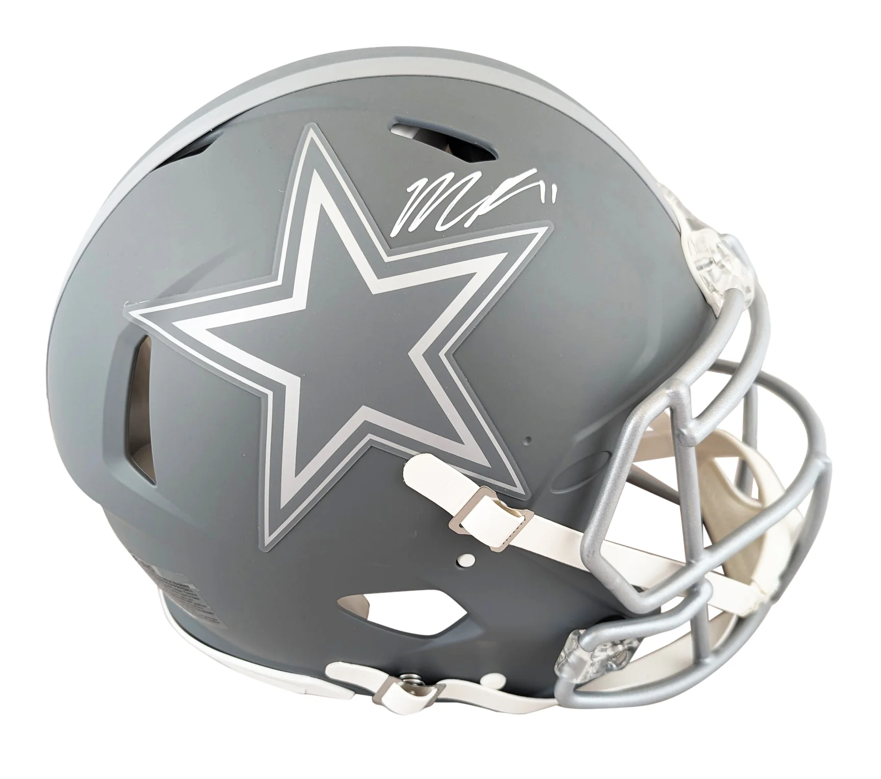 Cowboys Micah Parsons Signed Slate Full Size Speed Proline Helmet W/ Case Fan - Image 3