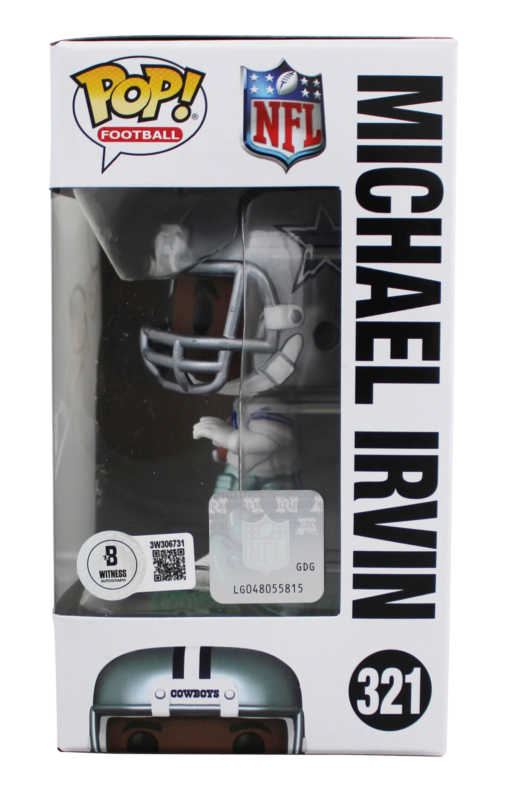 Cowboys Michael Irvin Authentic Signed #321 Funko Pop Vinyl Figure BAS Witnessed - Image 4