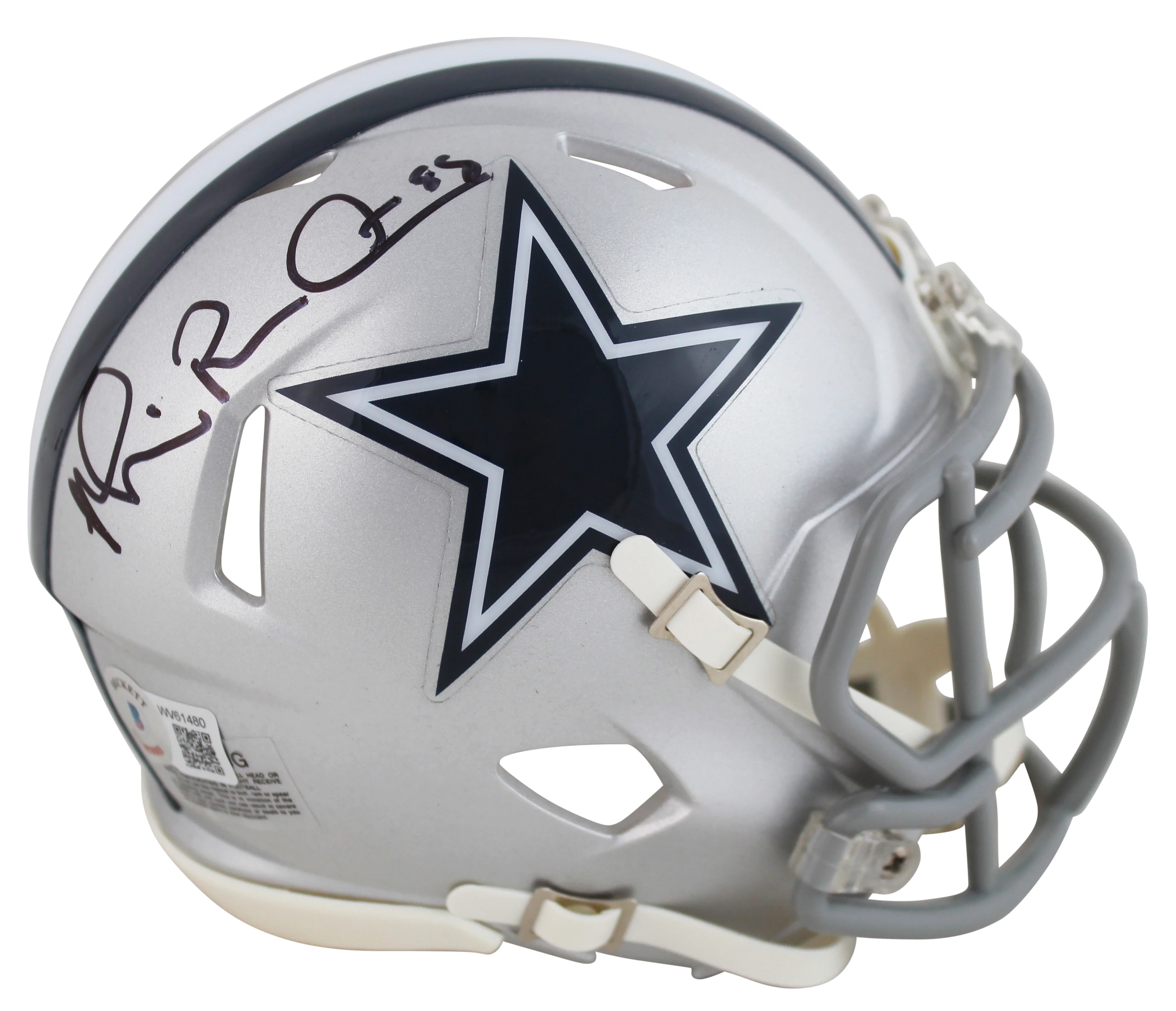 Cowboys Michael Irvin Authentic Signed Speed Mini Helmet BAS Witnessed - Image 2