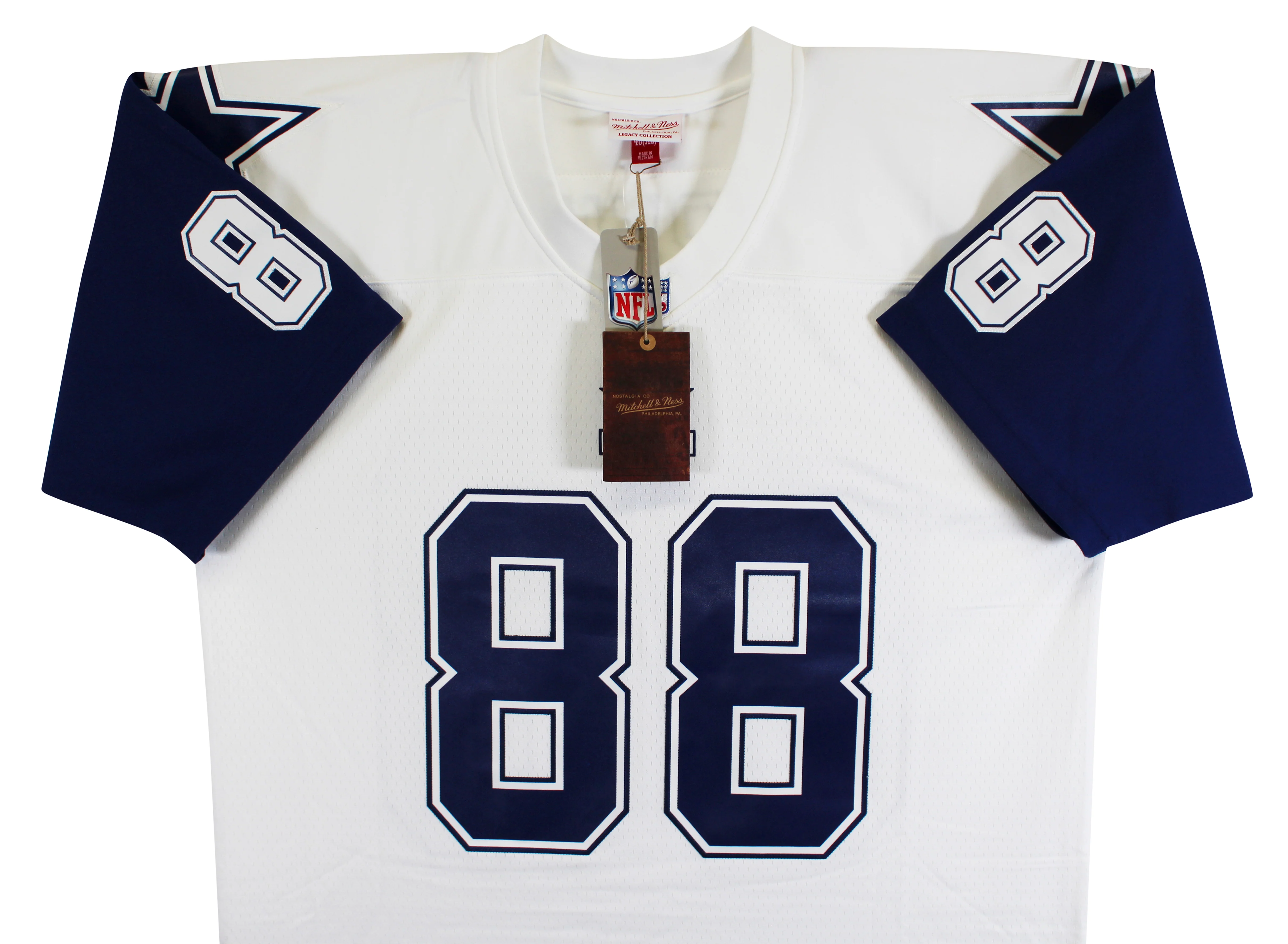 Cowboys Michael Irvin "HOF 2007" Signed White Thanksgiving M&N Jersey BAS Wit - Image 6